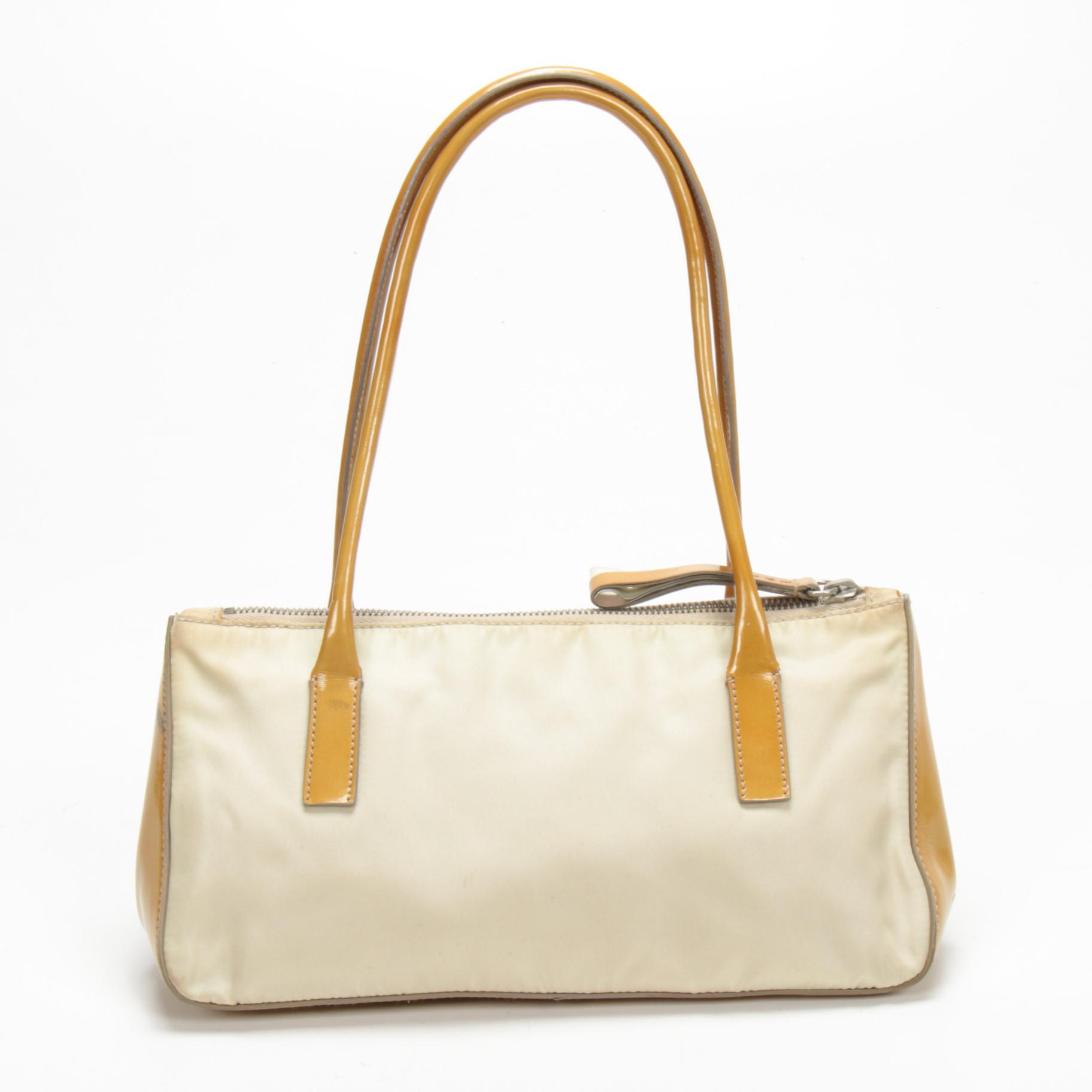 Prada Shoulder Bag in Tessuto Nylon and Patent Leather