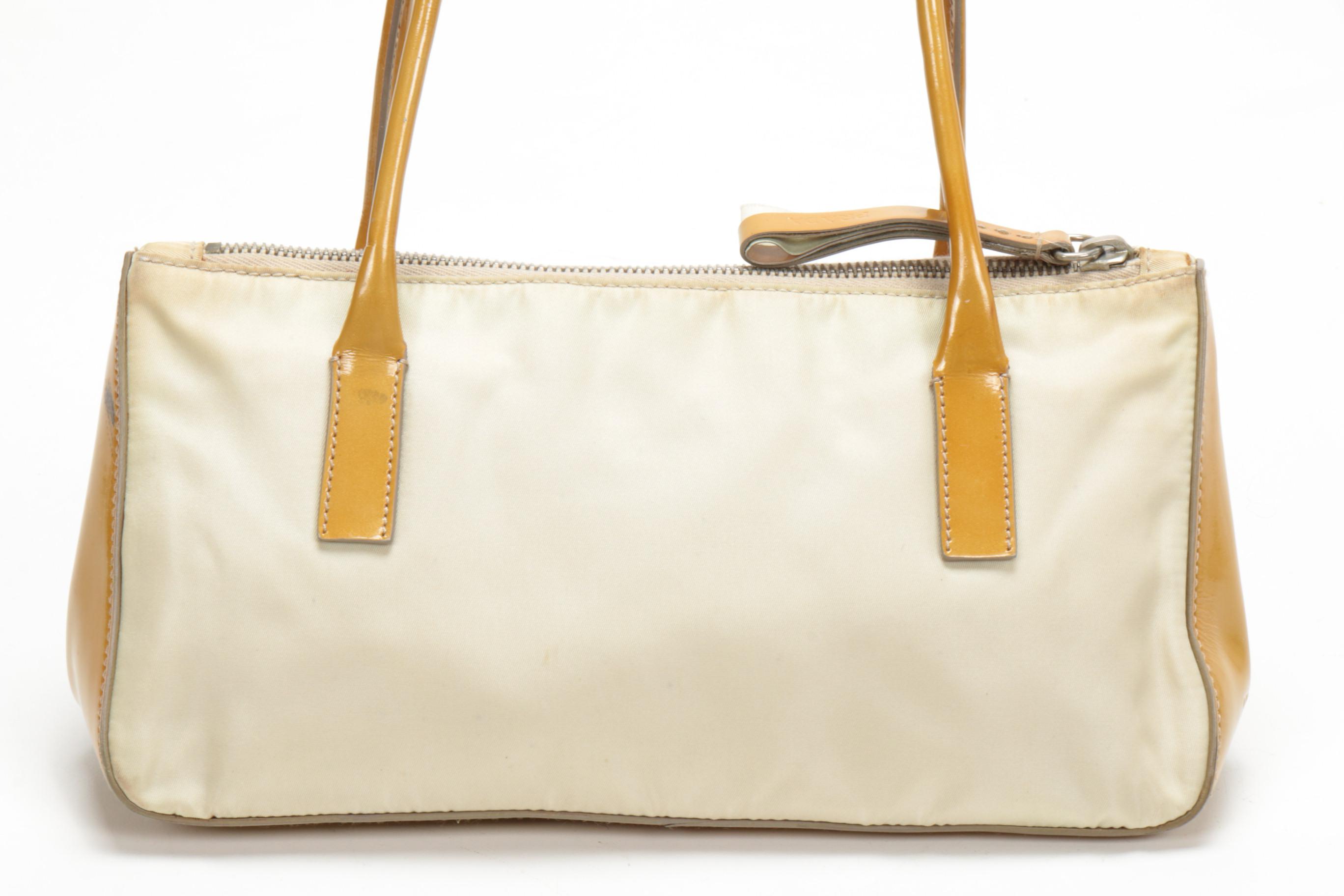 Prada Shoulder Bag in Tessuto Nylon and Patent Leather