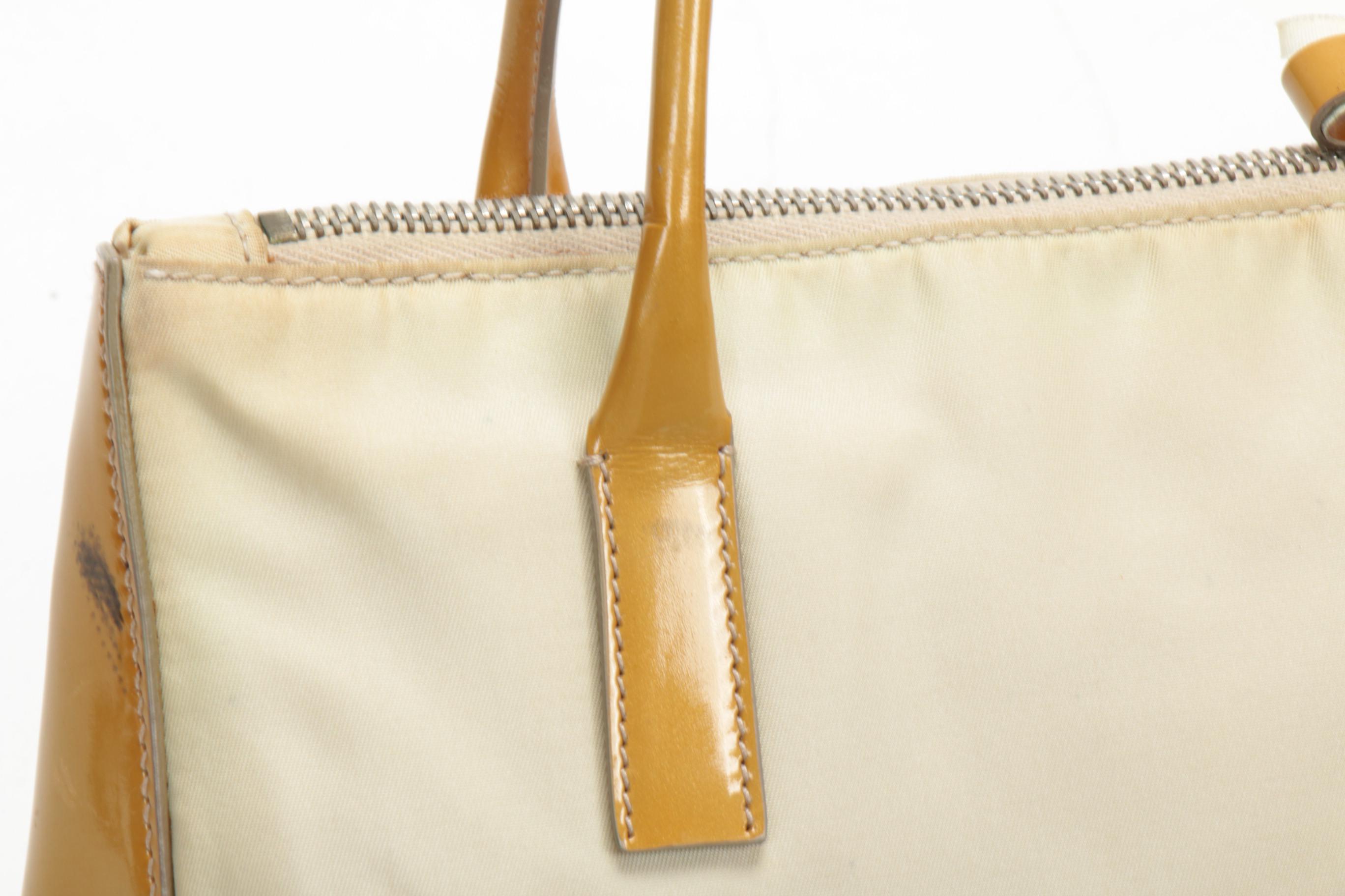 Prada Shoulder Bag in Tessuto Nylon and Patent Leather