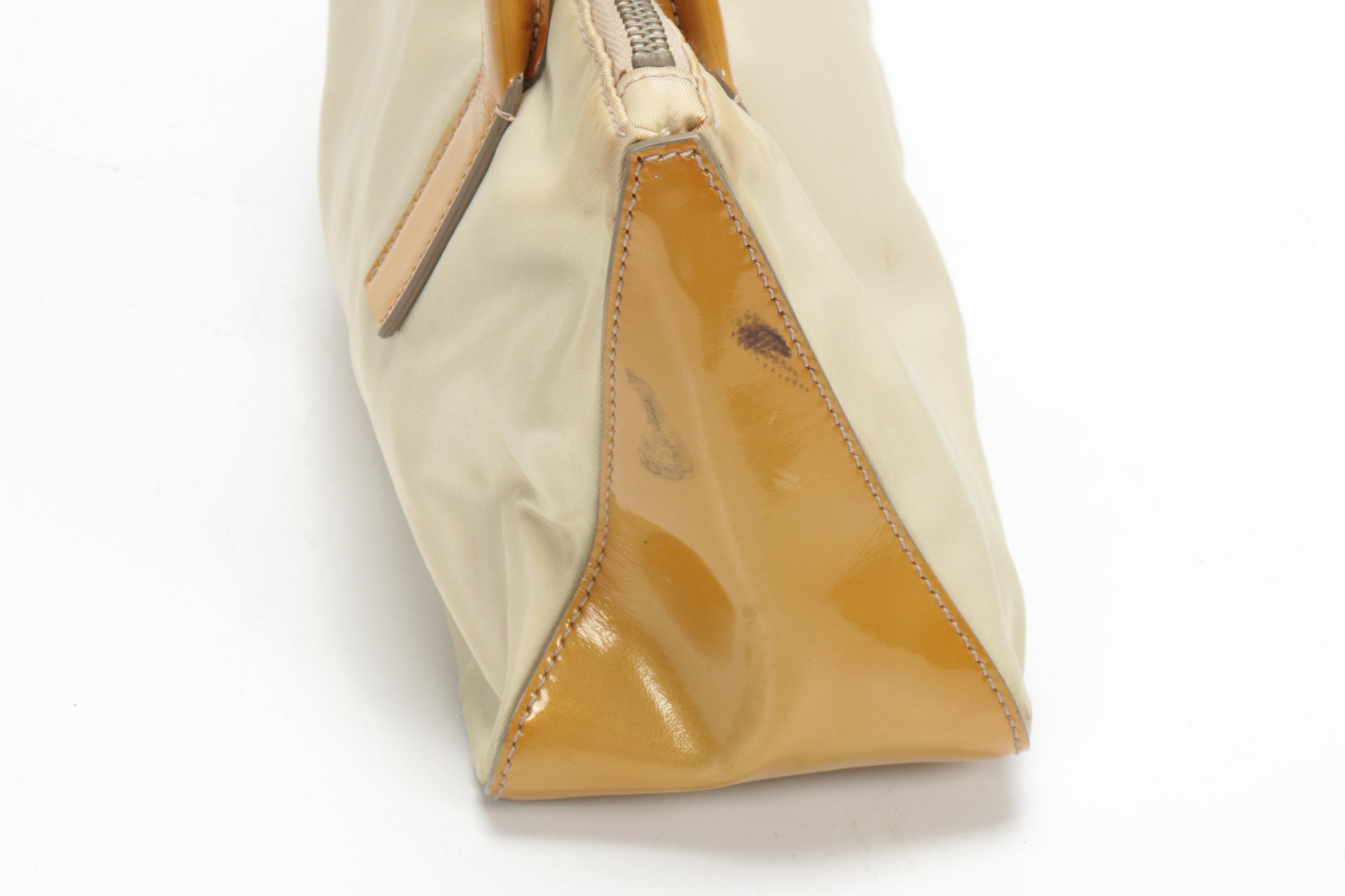 Prada Shoulder Bag in Tessuto Nylon and Patent Leather