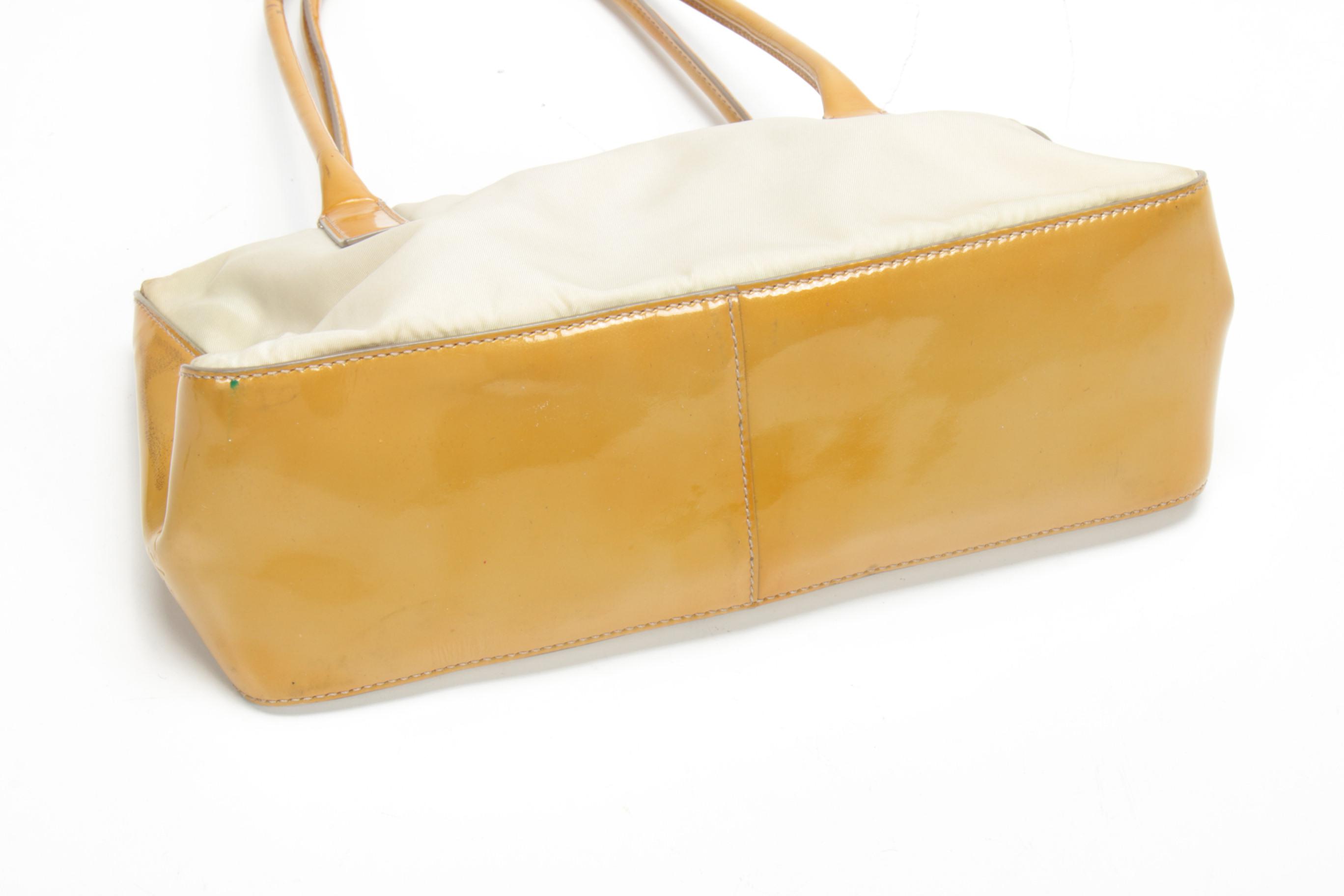 Prada Shoulder Bag in Tessuto Nylon and Patent Leather