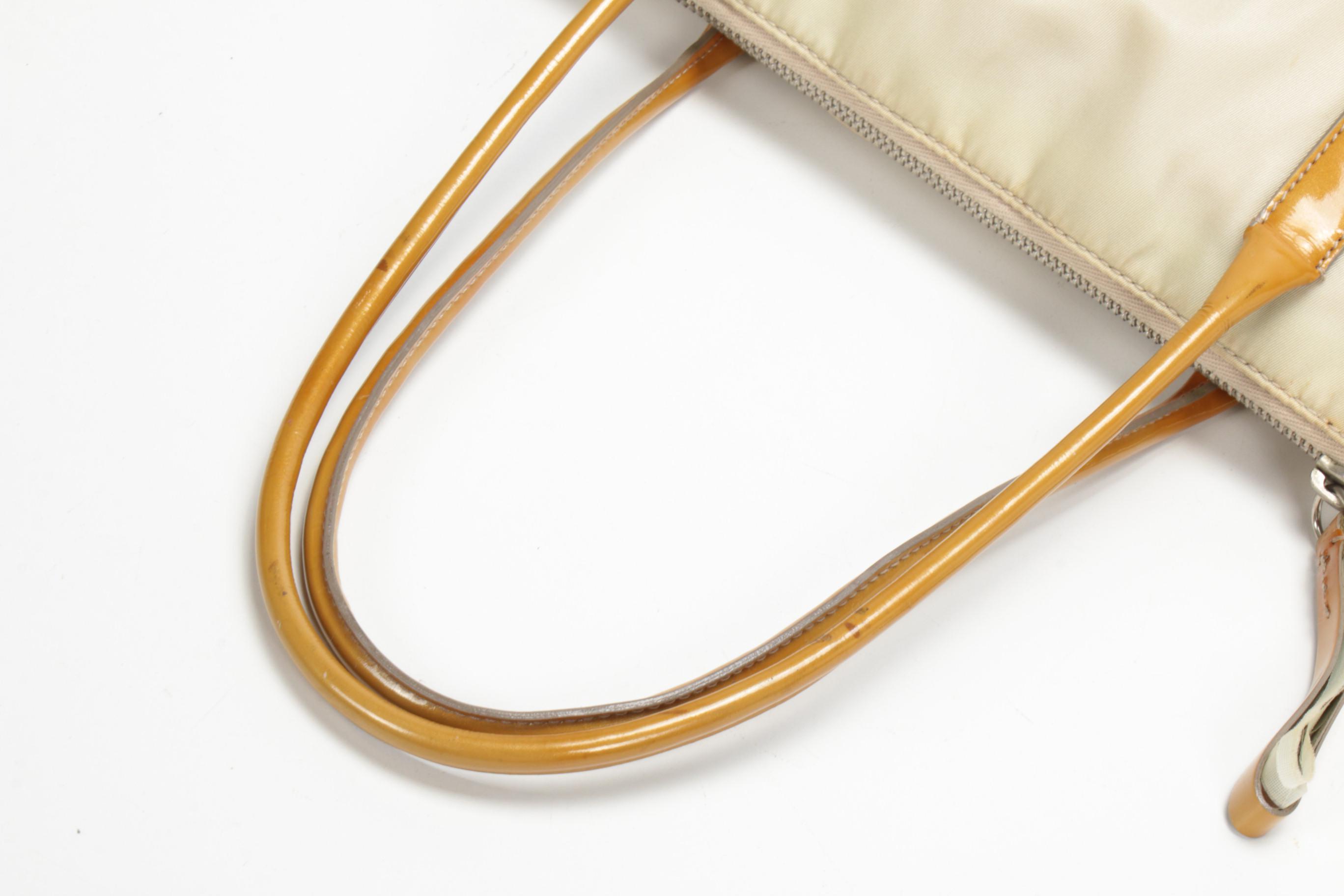 Prada Shoulder Bag in Tessuto Nylon and Patent Leather