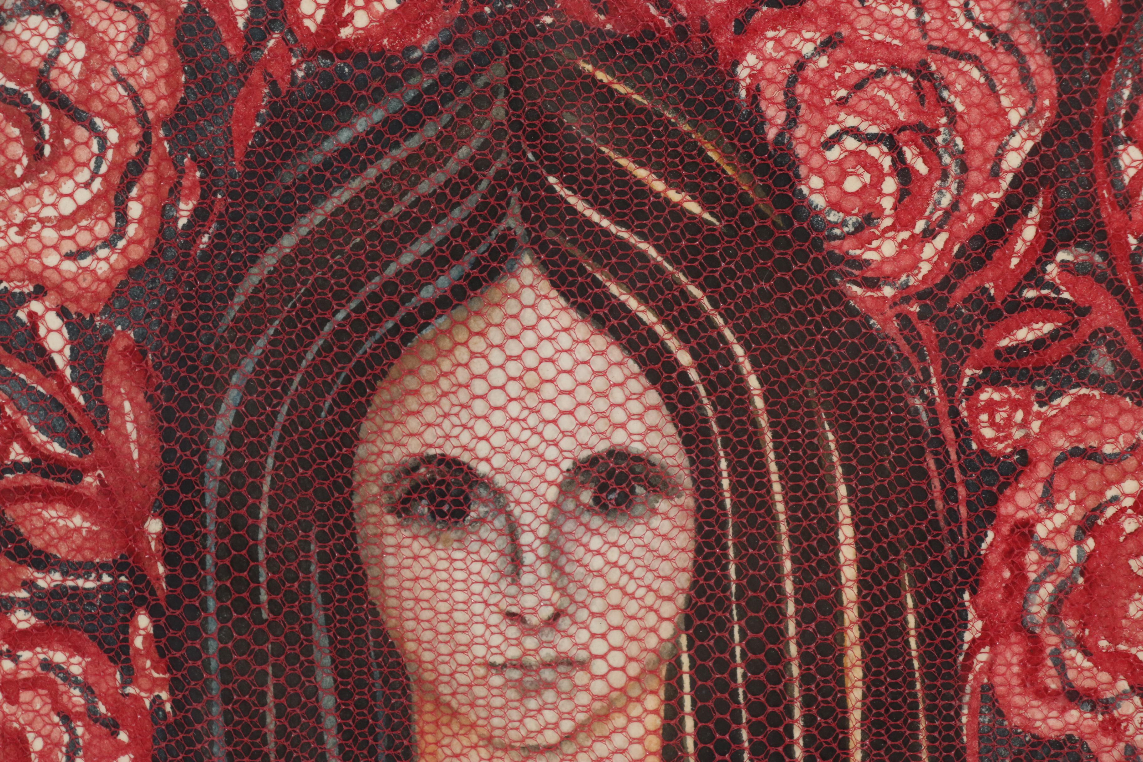 June Ruff Oil Portrait "Odalisque Veiled," 20th Century