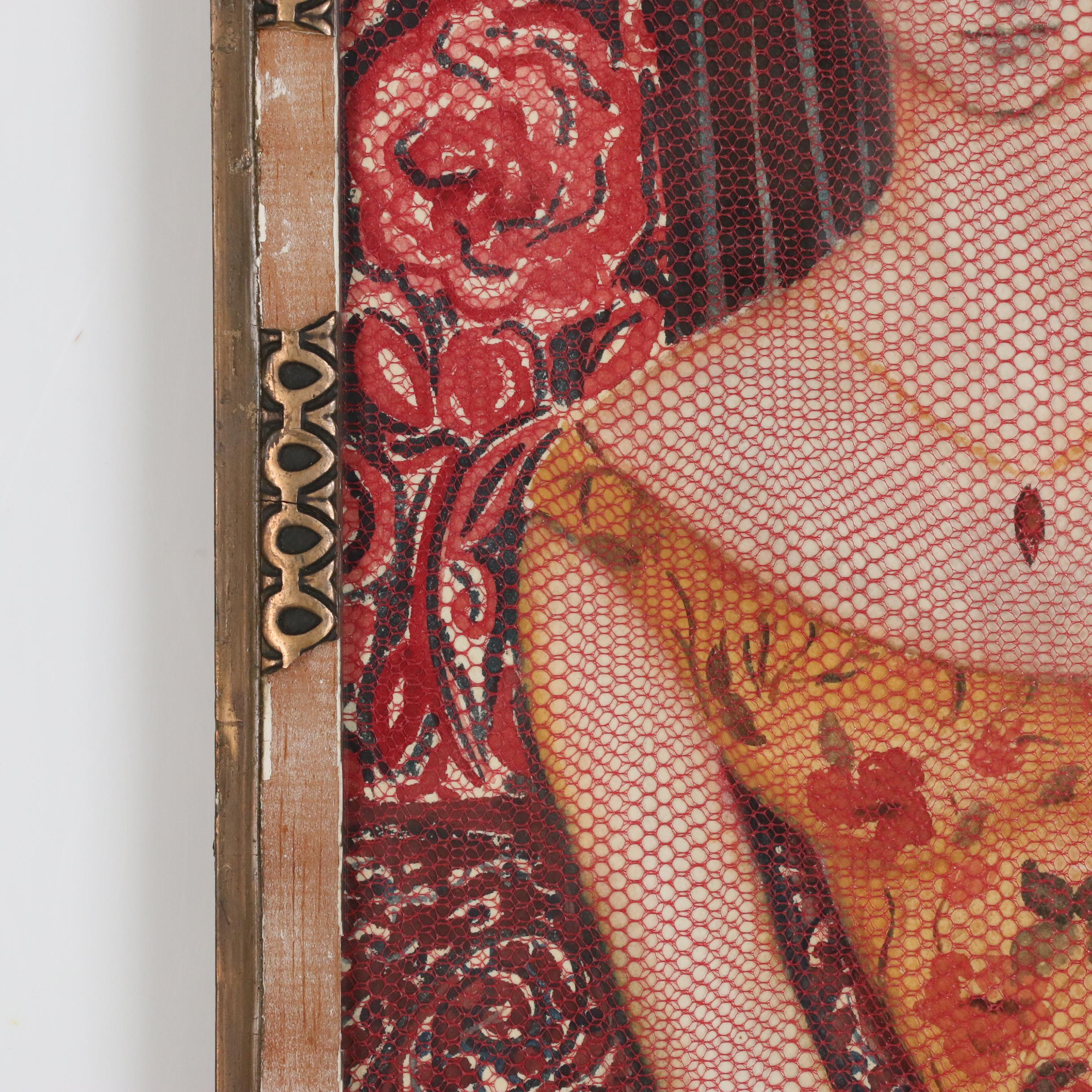 June Ruff Oil Portrait "Odalisque Veiled," 20th Century