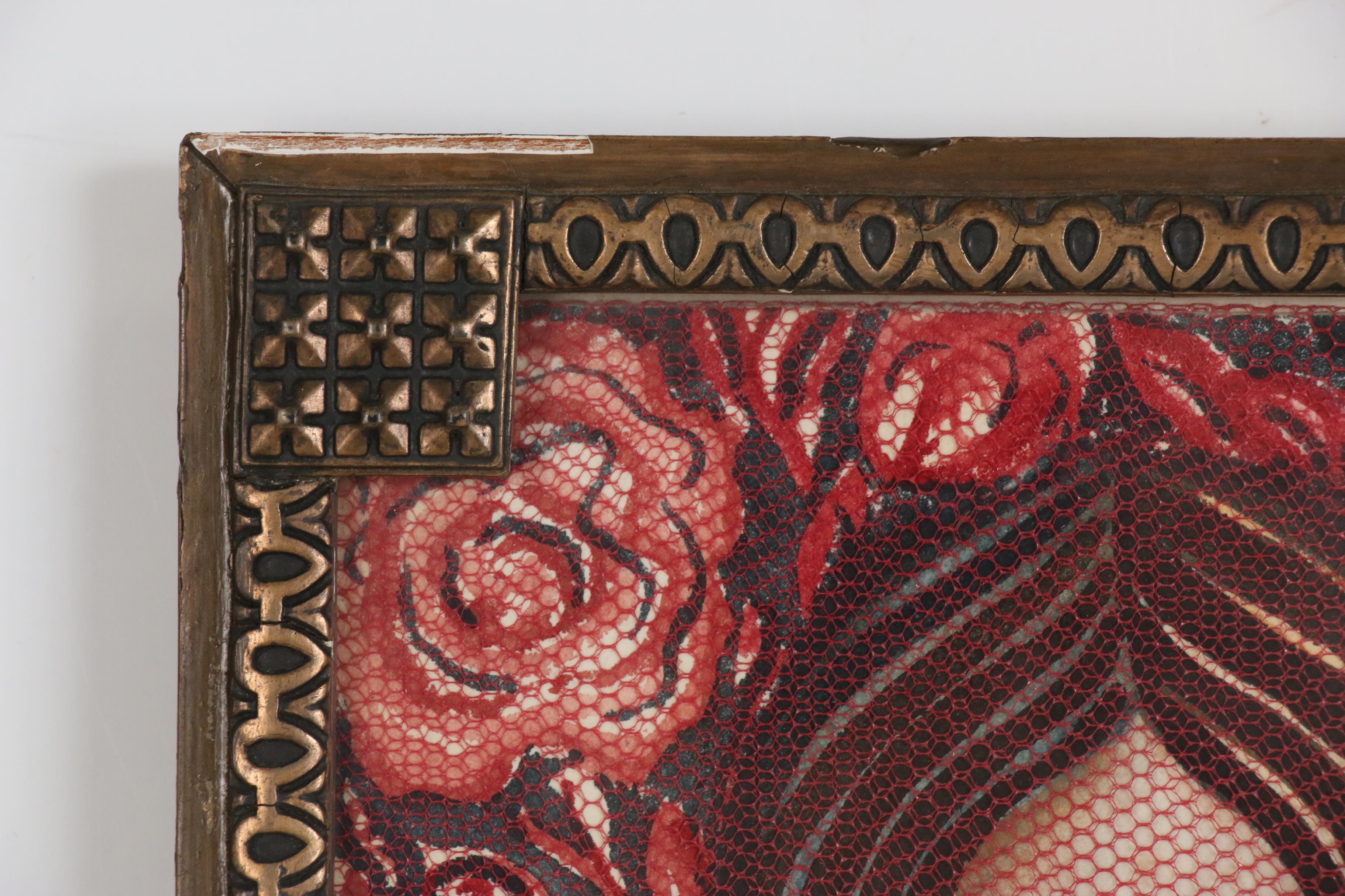 June Ruff Oil Portrait "Odalisque Veiled," 20th Century