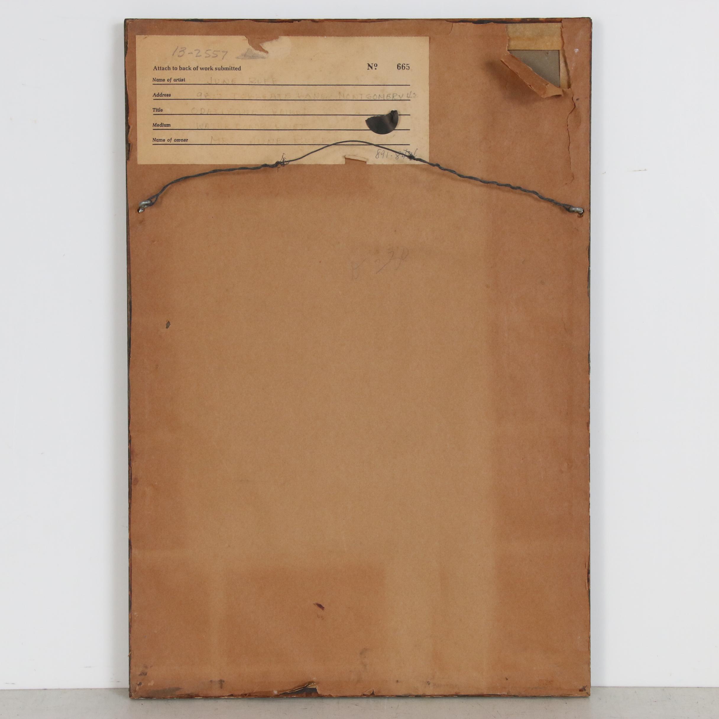 June Ruff Oil Portrait "Odalisque Veiled," 20th Century