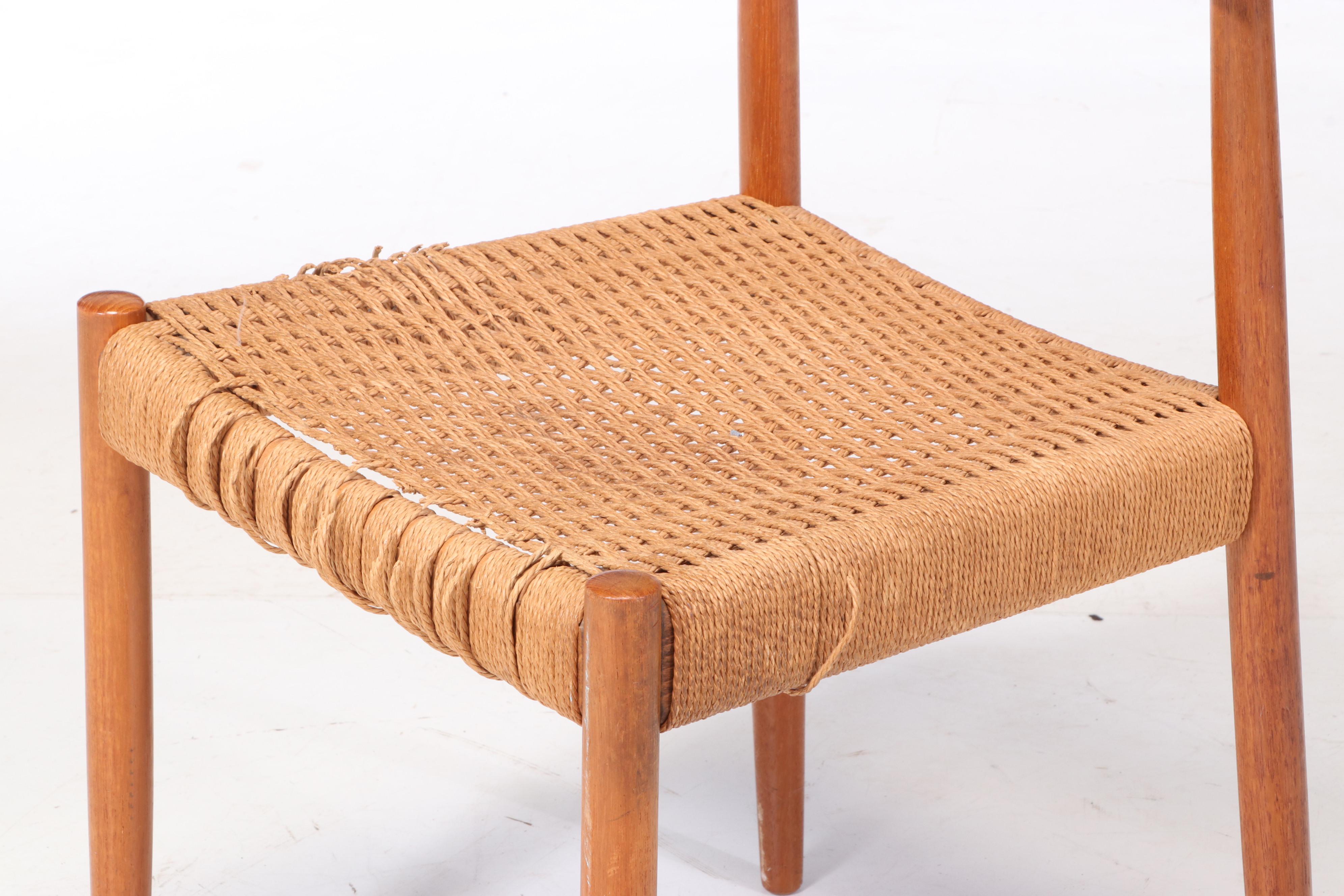 Arne Vodder for Johannes Hansen Danish Modern Teak Drop-Leaf Desk and Side Chair