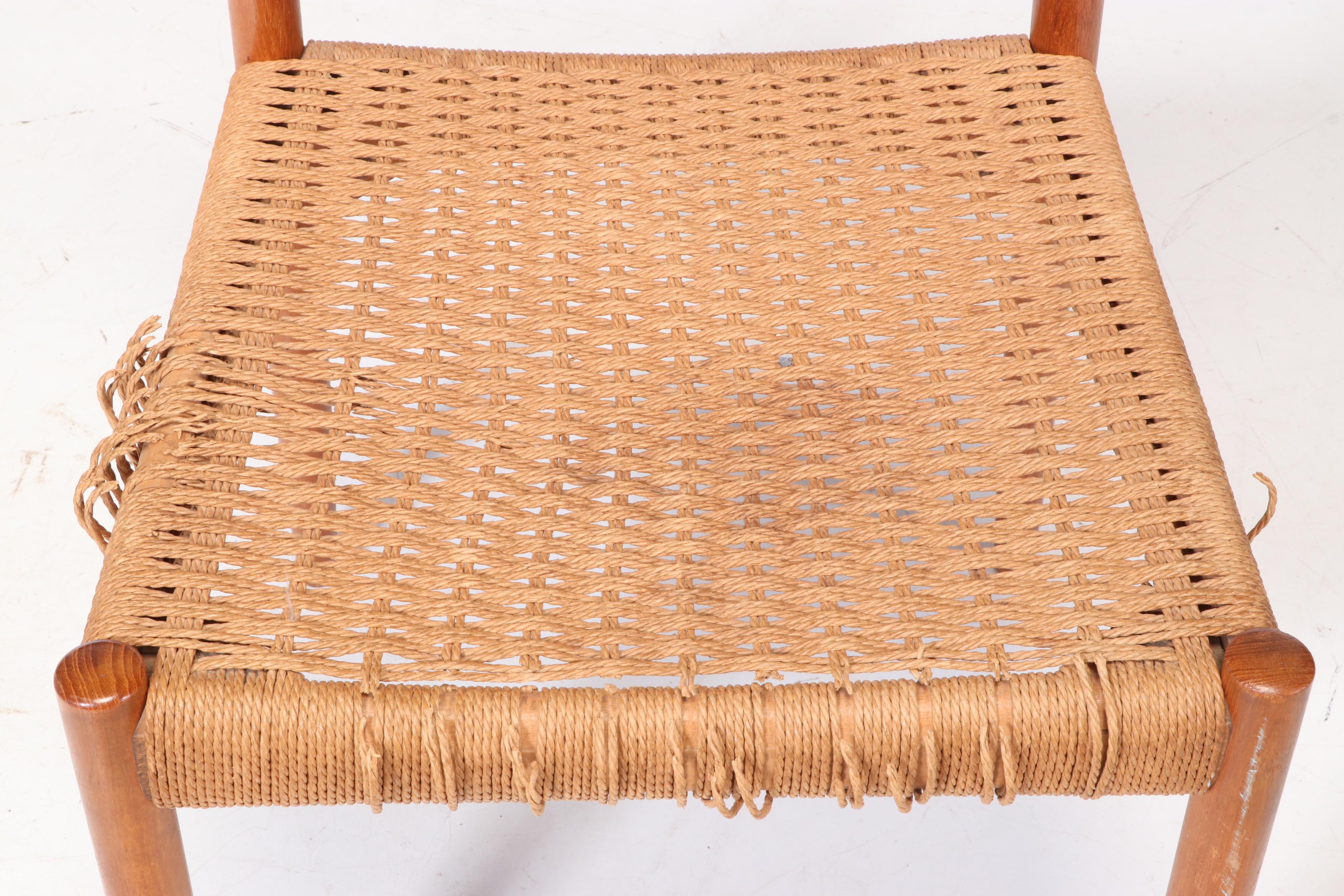 Arne Vodder for Johannes Hansen Danish Modern Teak Drop-Leaf Desk and Side Chair