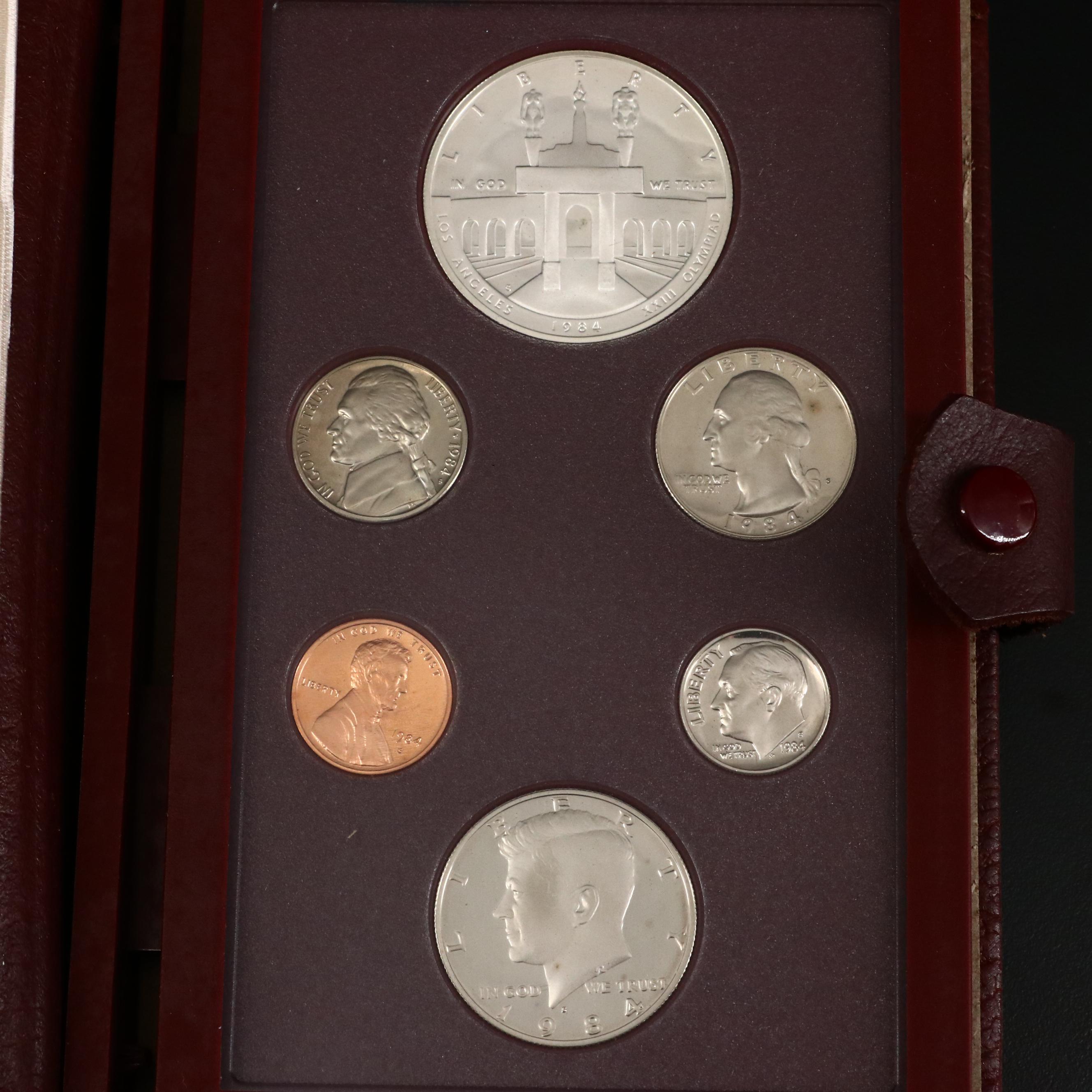 Five U.S. Mint Prestige Proof Sets, 1984 to 1994