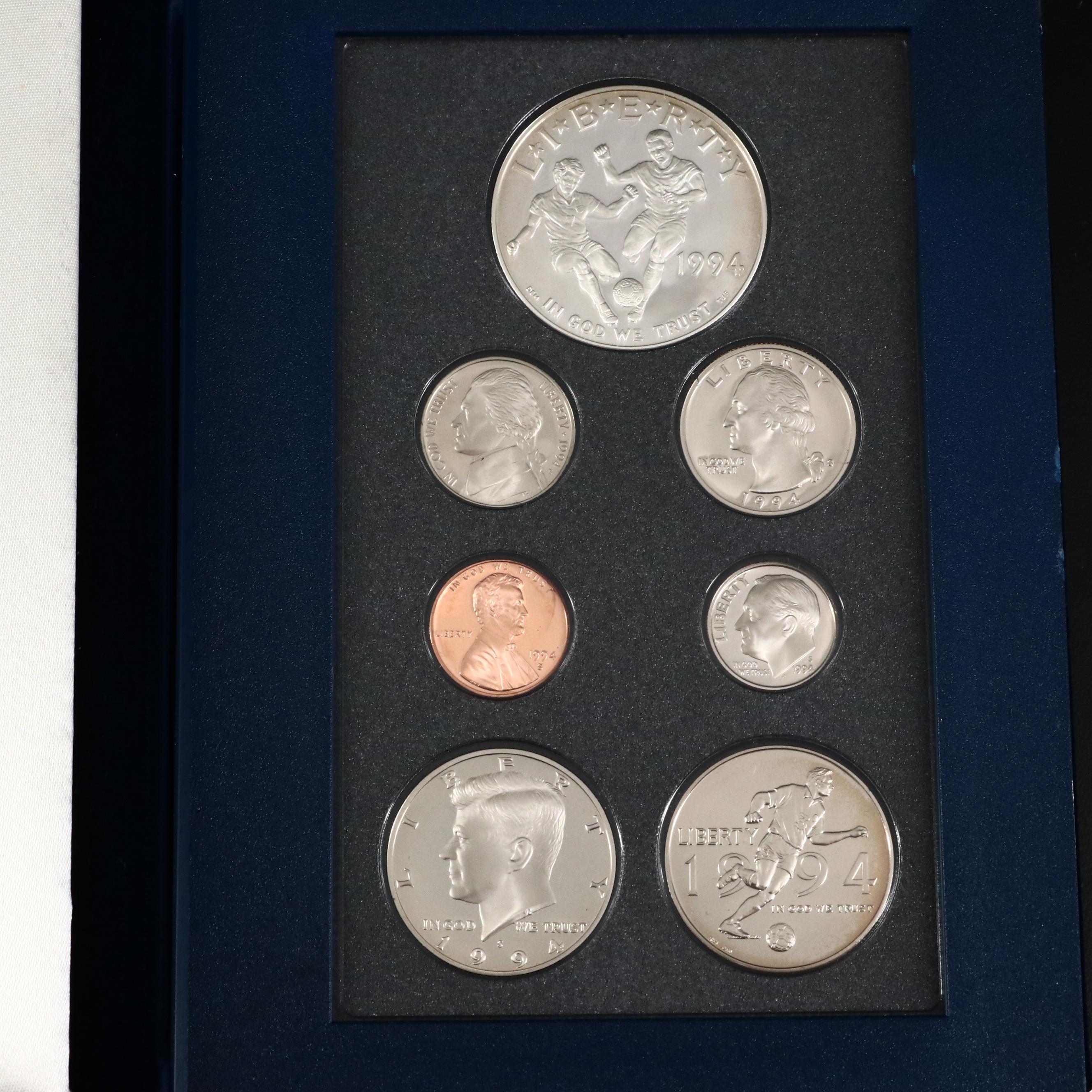 Five U.S. Mint Prestige Proof Sets, 1984 to 1994