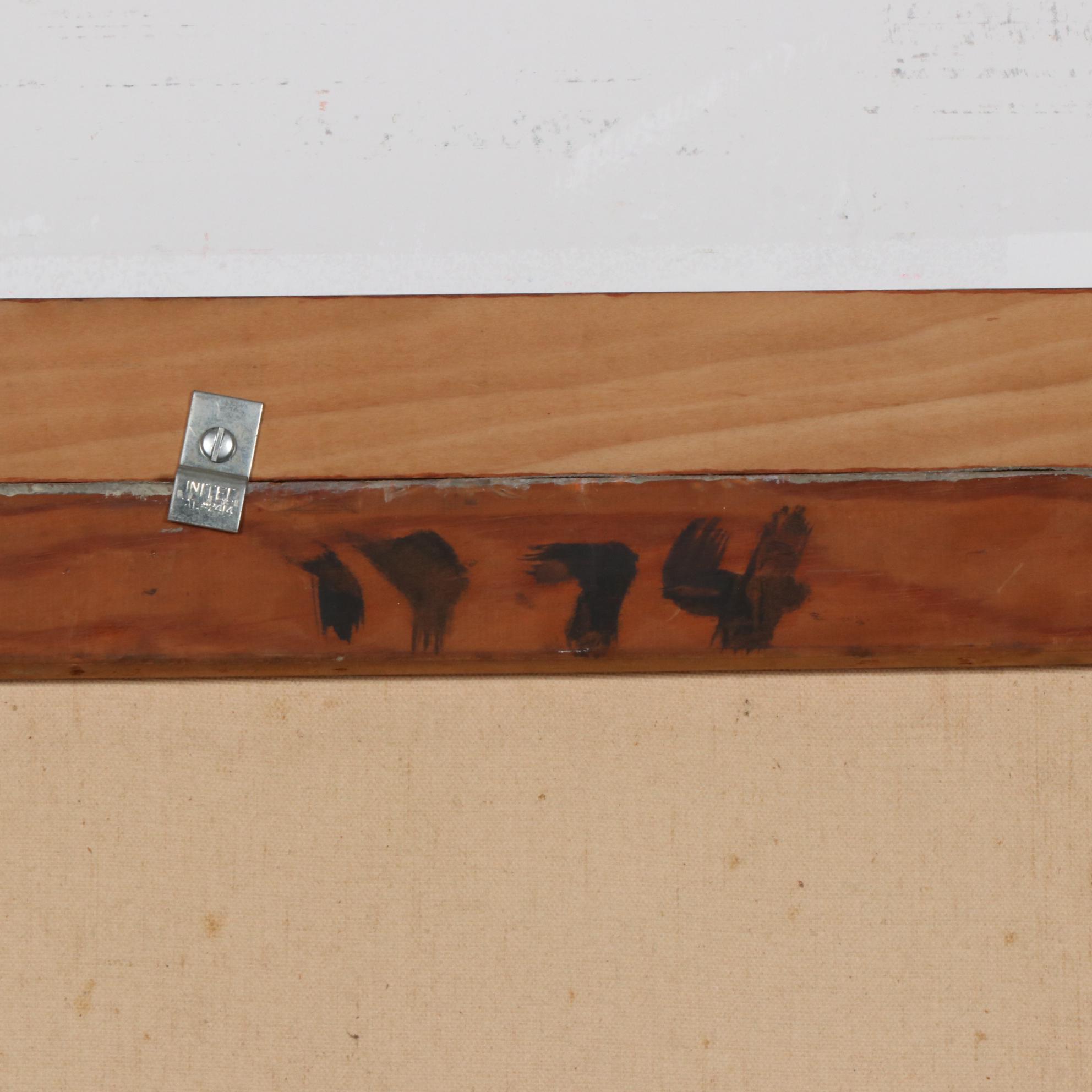 Marie Jones Oil Painting of Preacher at Pulpit, circa 1974