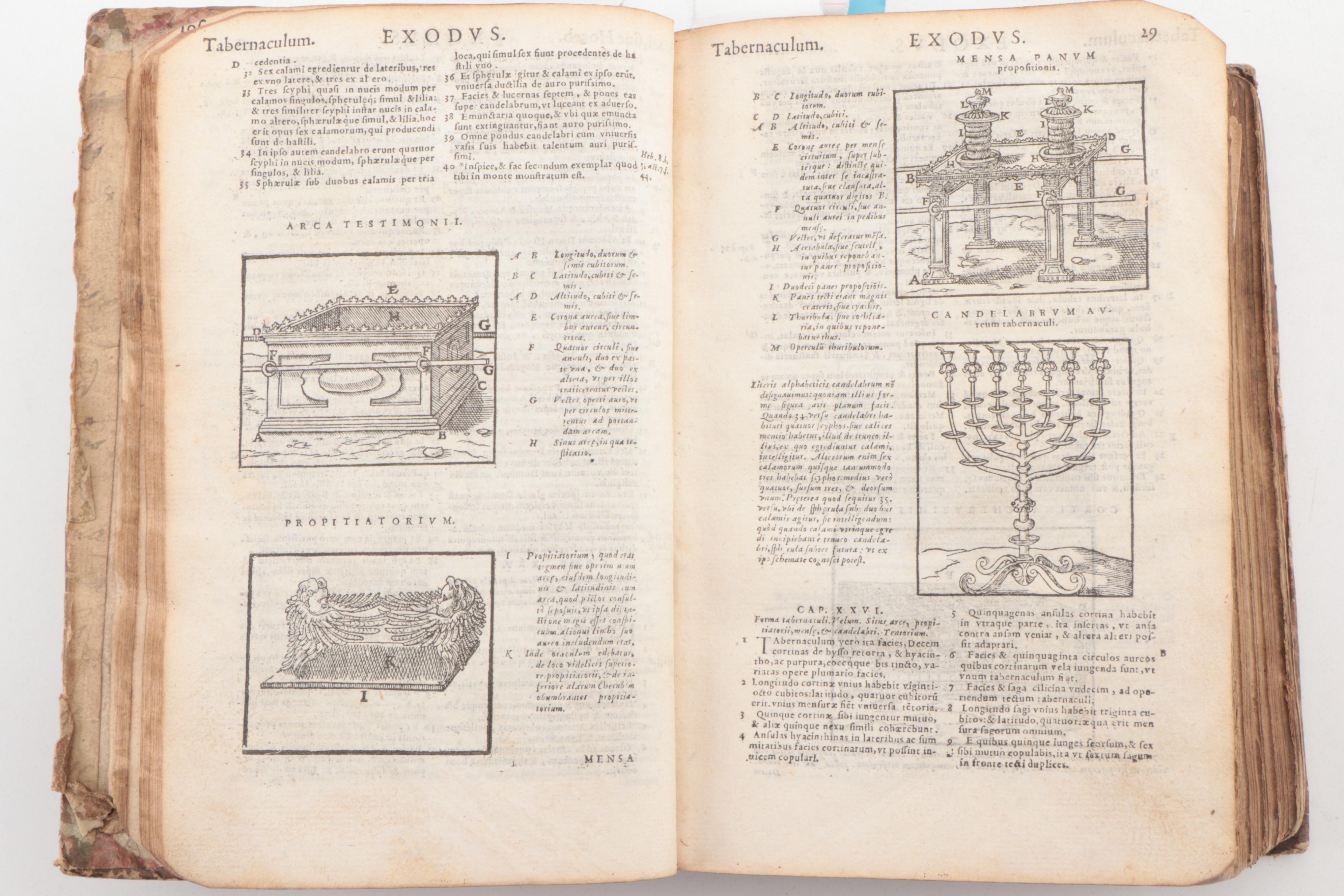 Illustrated "Biblia Sacra Vulgate Holy Bible" by Jean Frellon, 1566