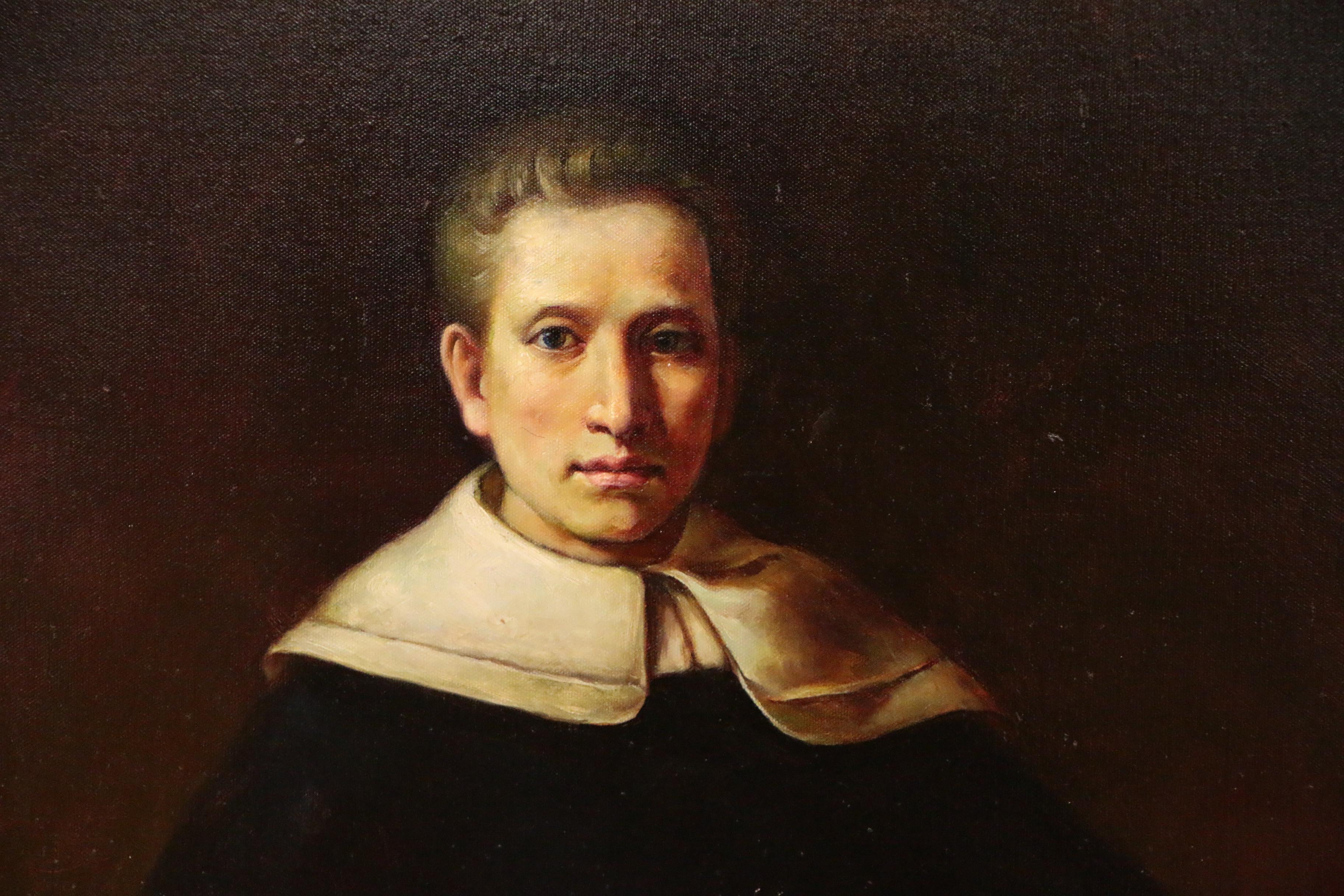 Oil Painting after a Portrait of Anne Bradstreet, 21st Century