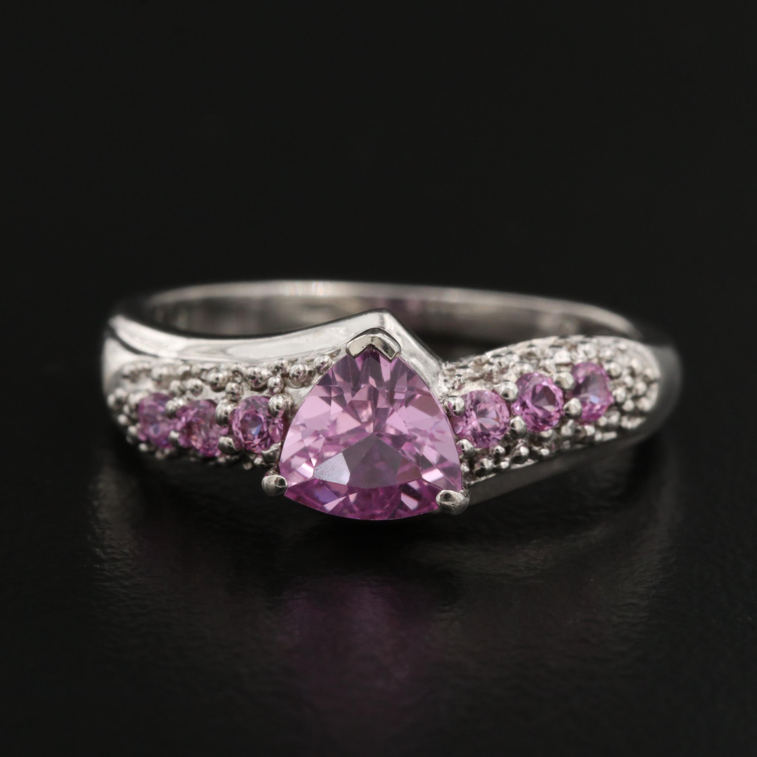 Sterling Silver Pink Sapphire Ring