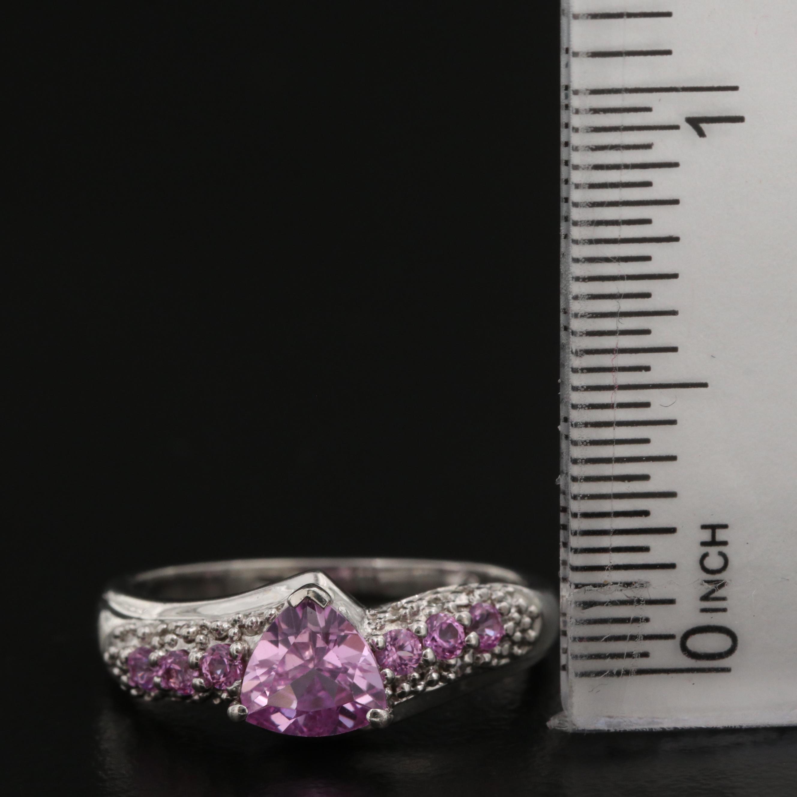 Sterling Silver Pink Sapphire Ring