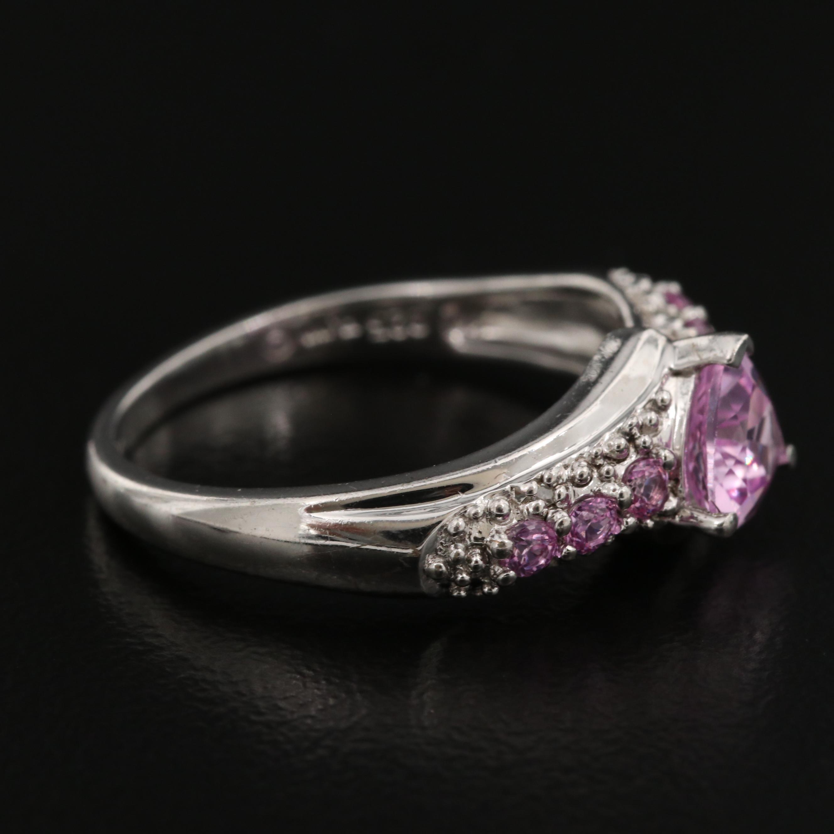 Sterling Silver Pink Sapphire Ring