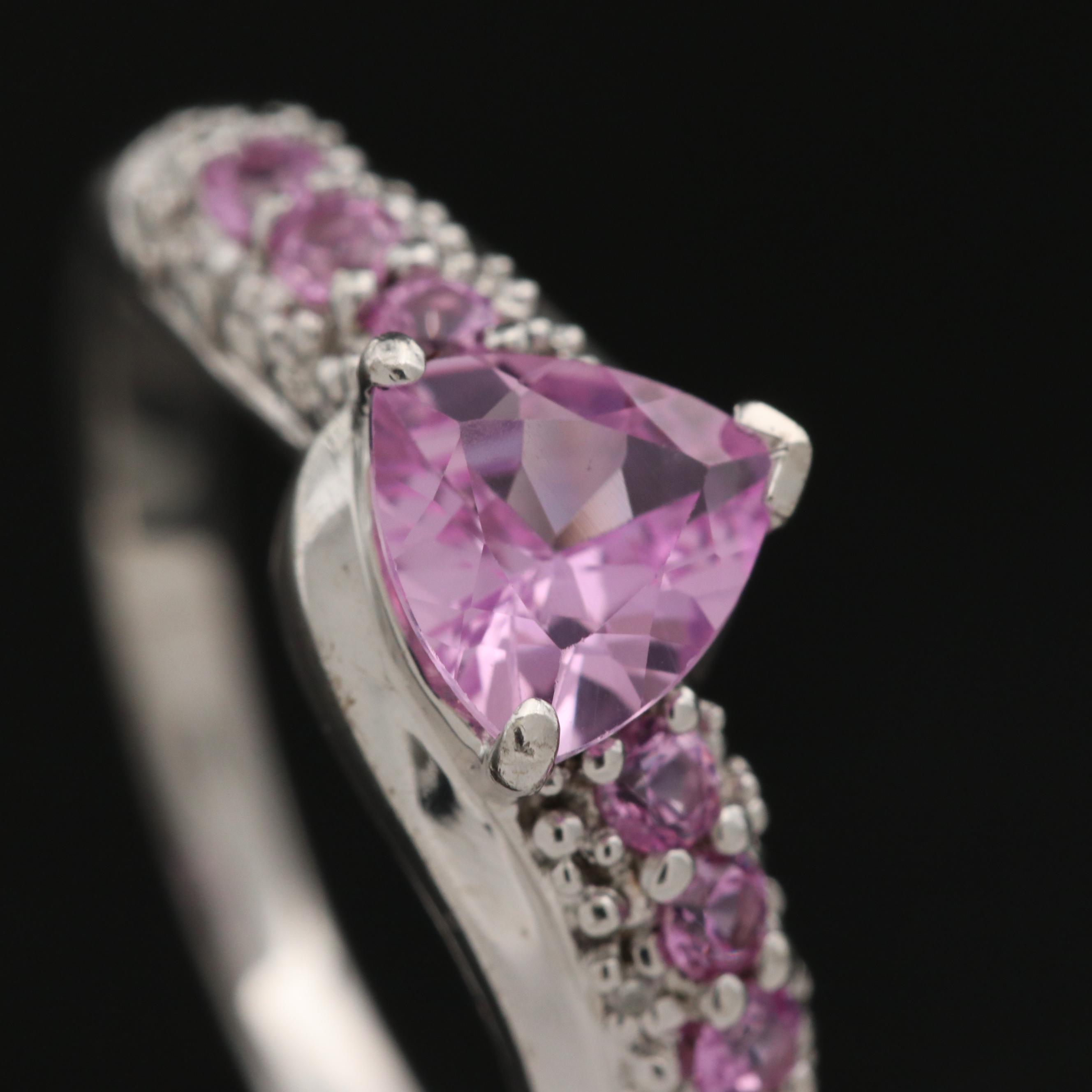 Sterling Silver Pink Sapphire Ring