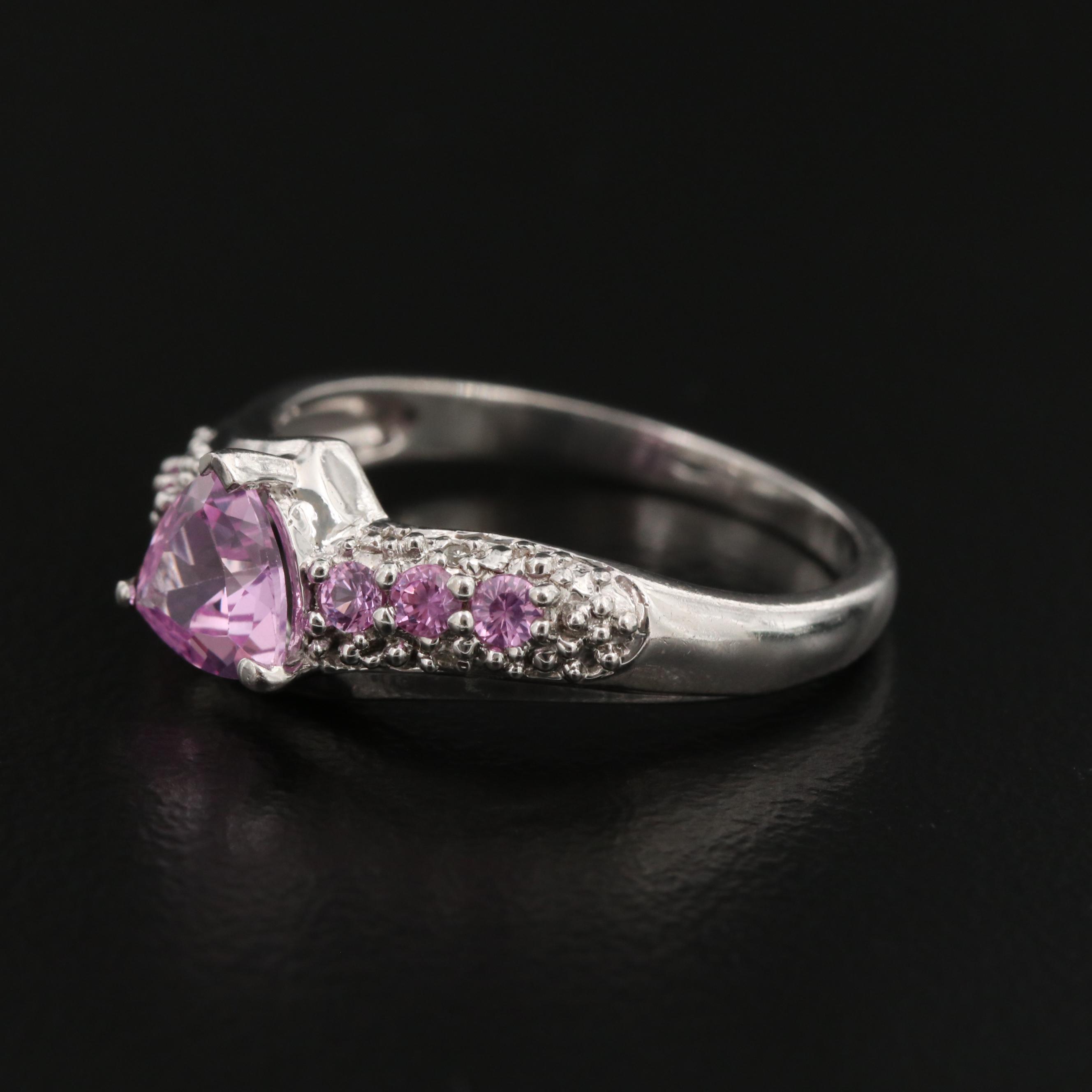 Sterling Silver Pink Sapphire Ring