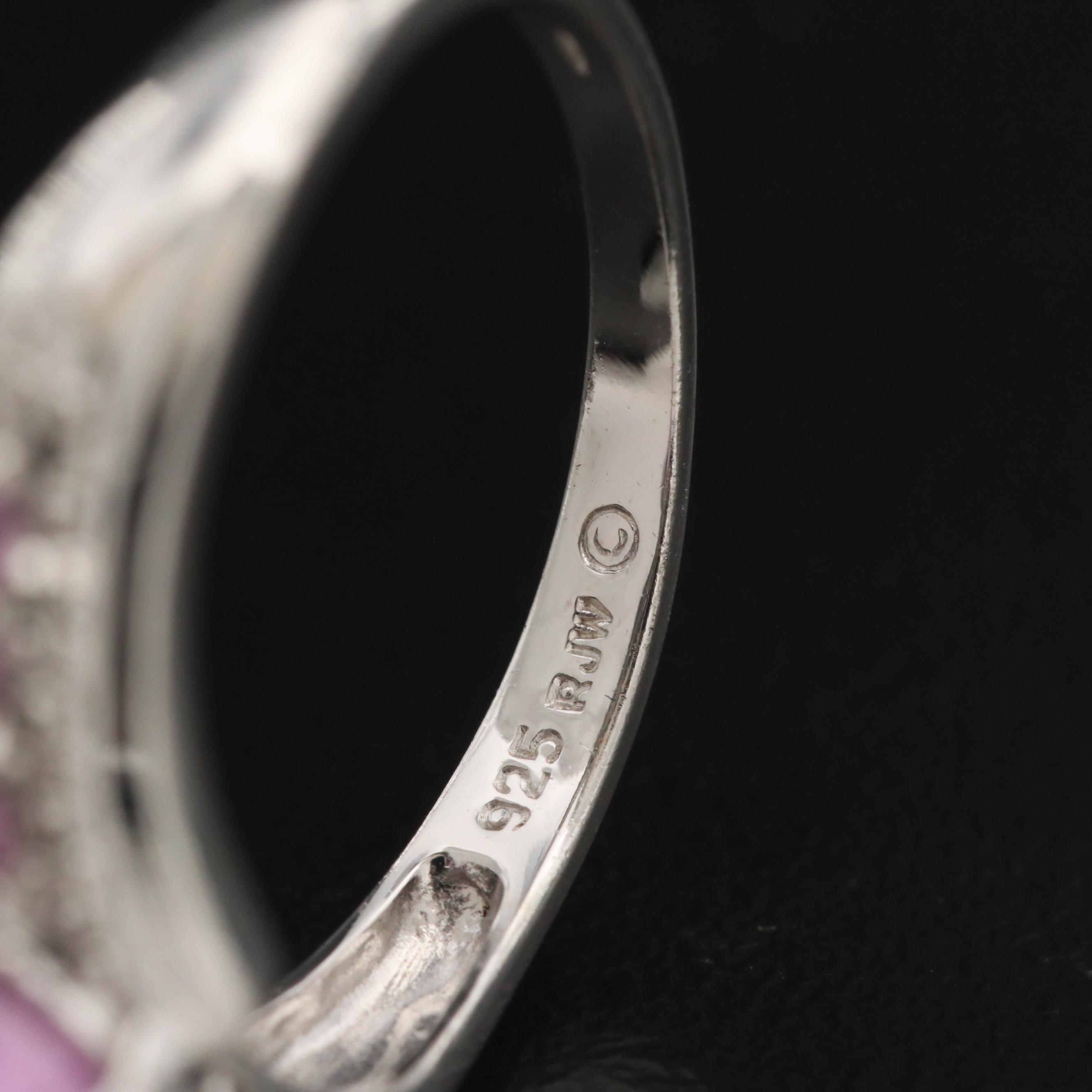 Sterling Silver Pink Sapphire Ring