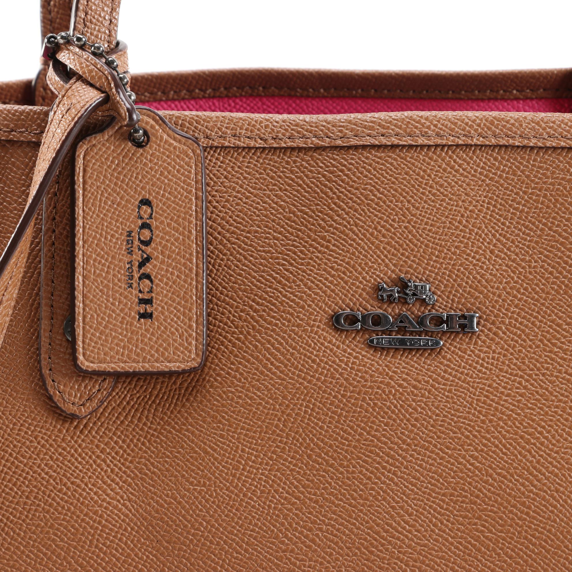 Coach Reversible City Tote with Accessories Pouch in Beige and Pink