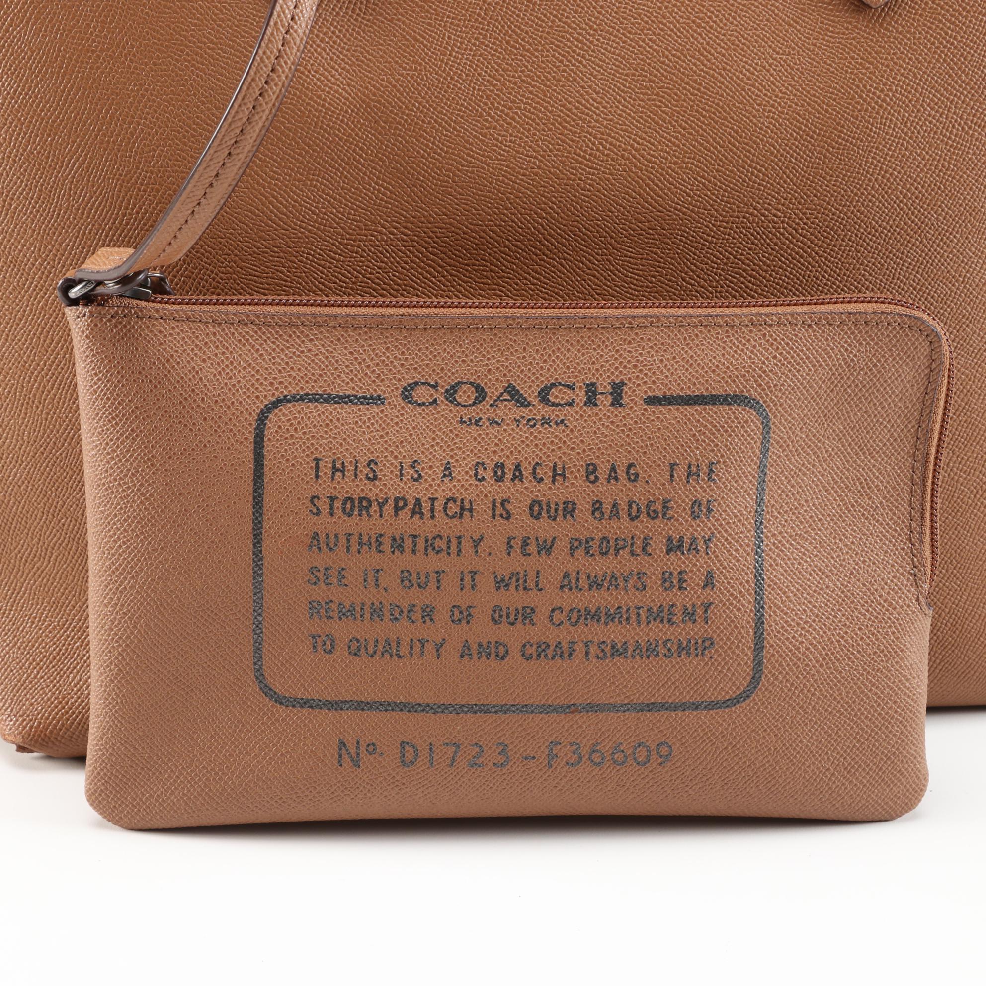 Coach Reversible City Tote with Accessories Pouch in Beige and Pink