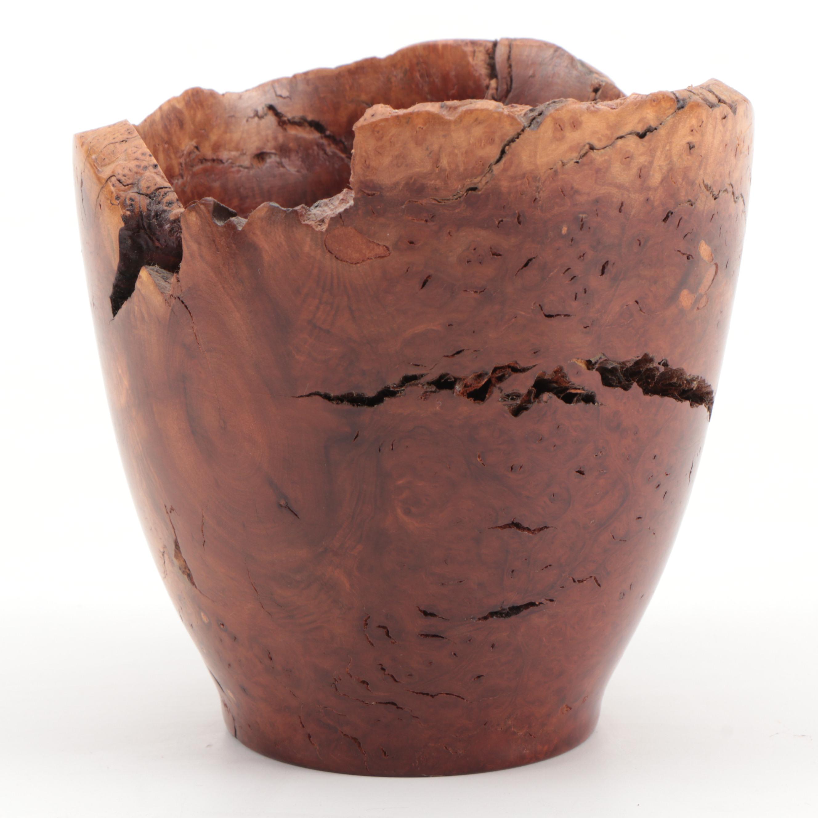 Hand-Carved Wood and Burl Wood Decorative Bowls