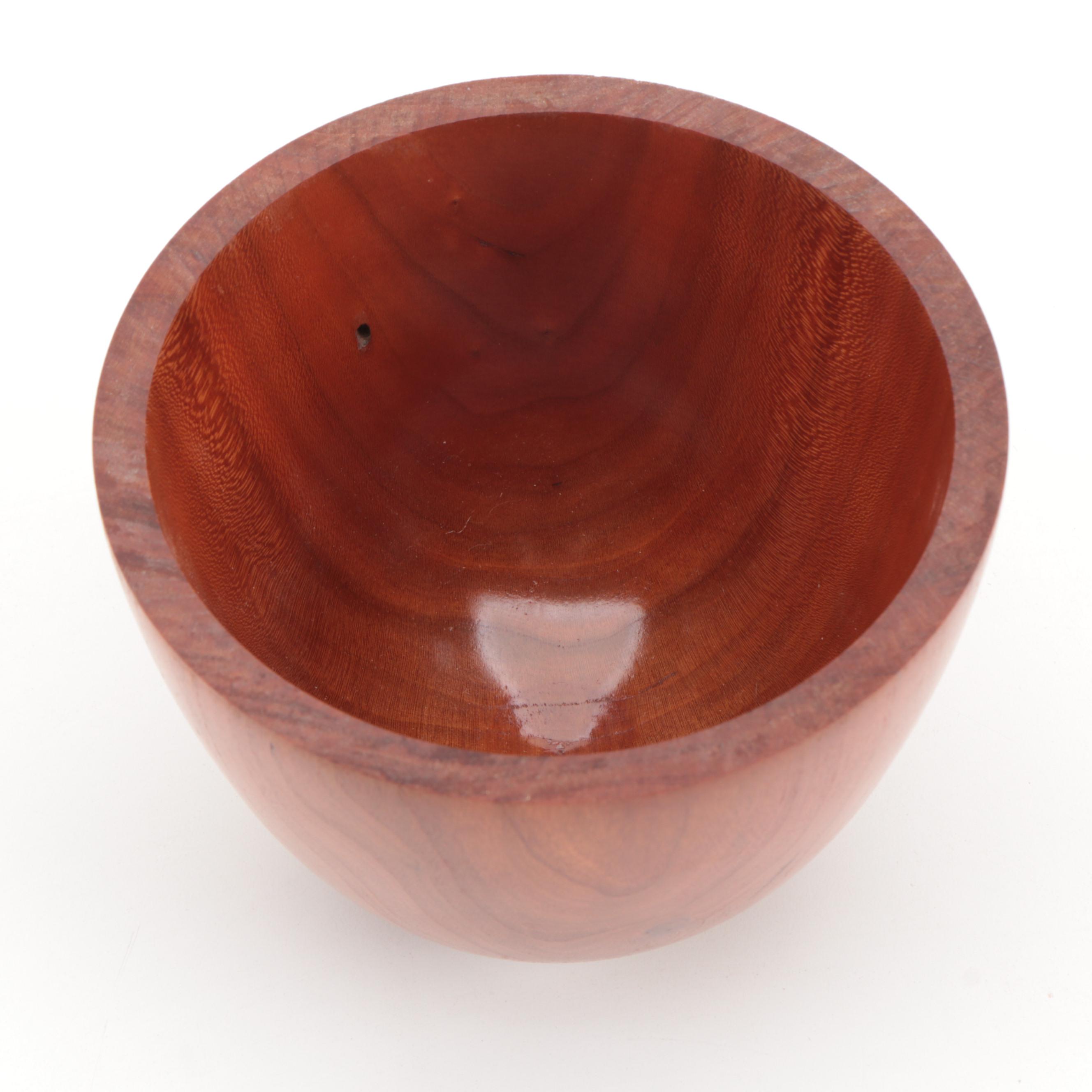 Hand-Carved Wood and Burl Wood Decorative Bowls