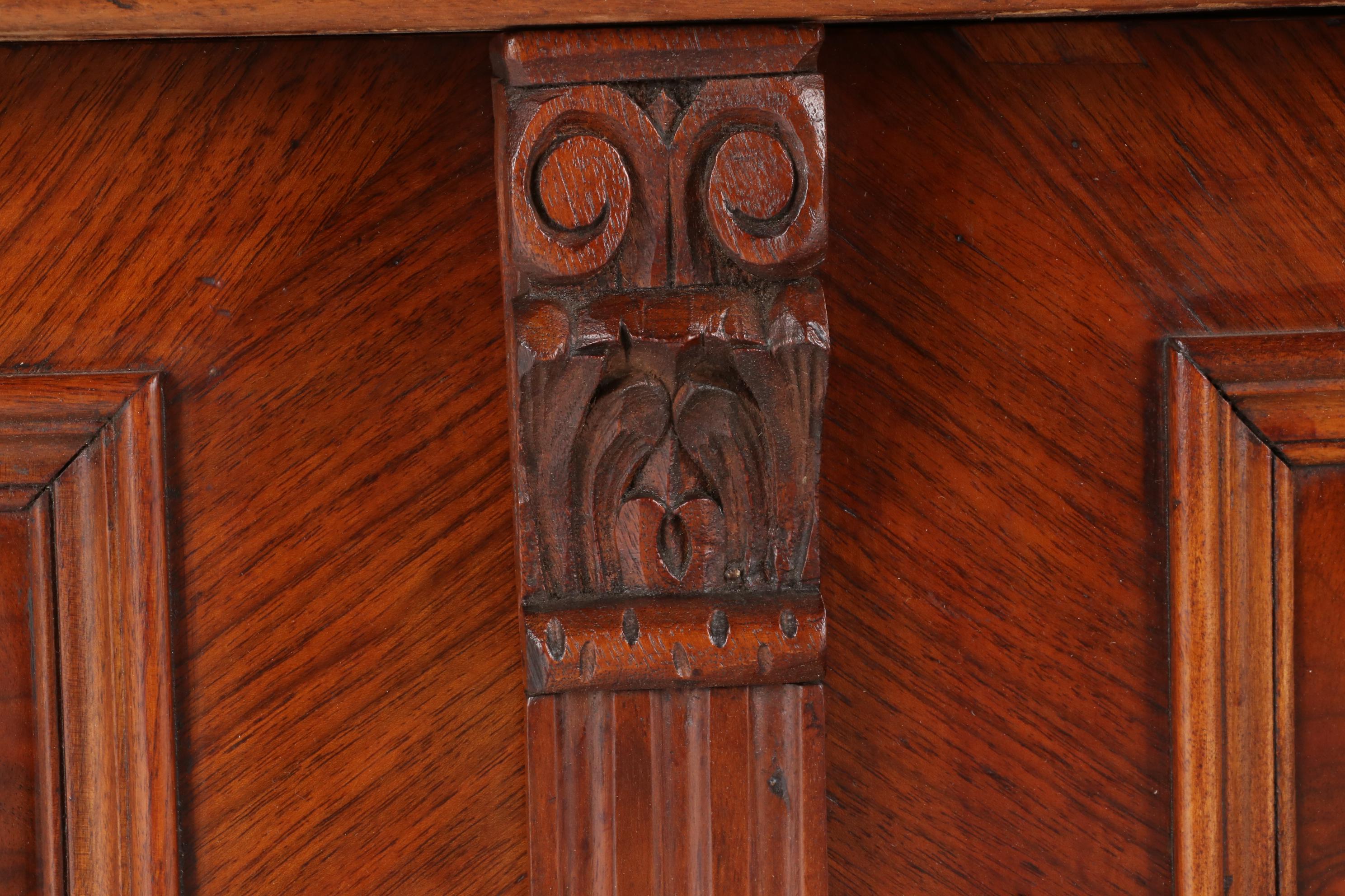 2-Piece Walnut Cabinet, Early 20th Century