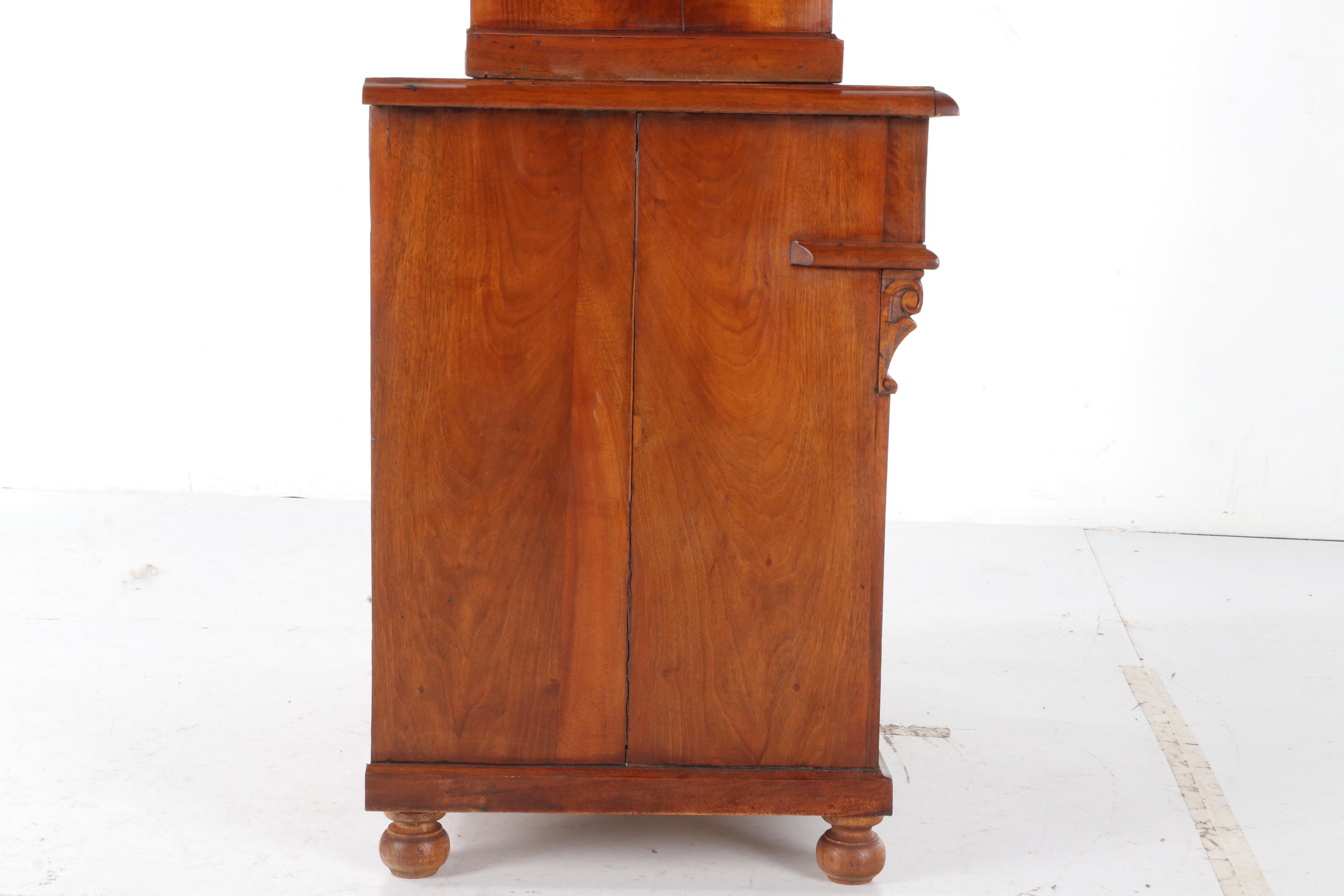 2-Piece Walnut Cabinet, Early 20th Century