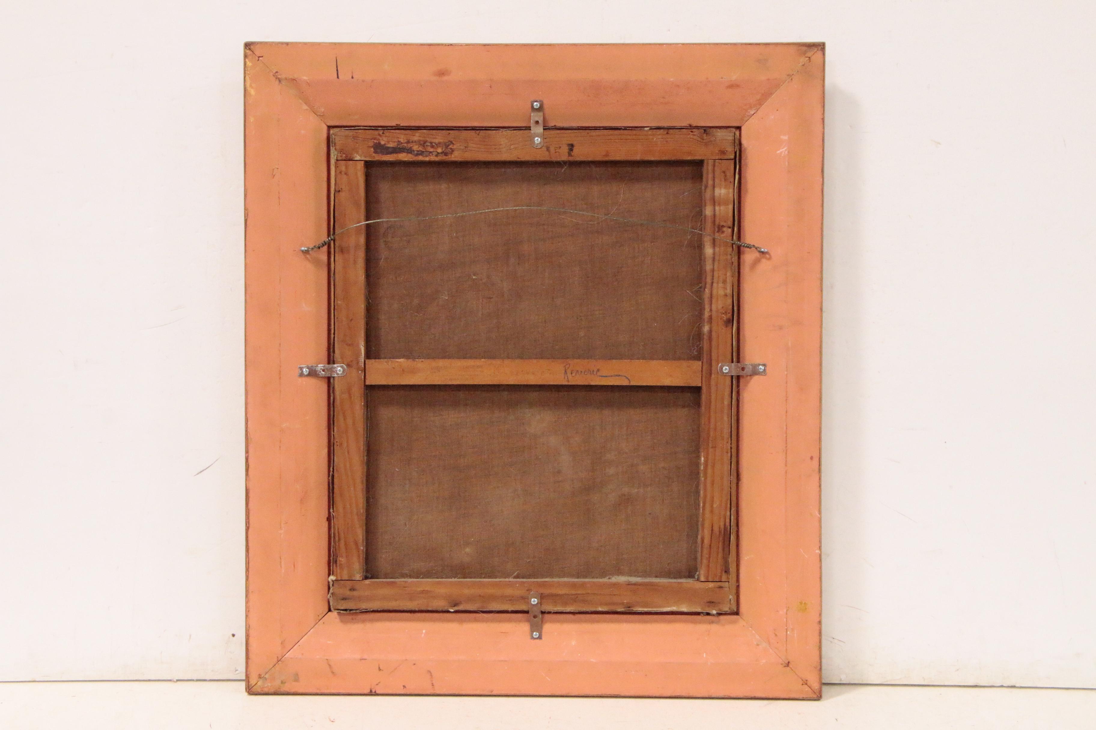 Maurice Callewaert Oil Painting of Seated Female Nude "Reverie"