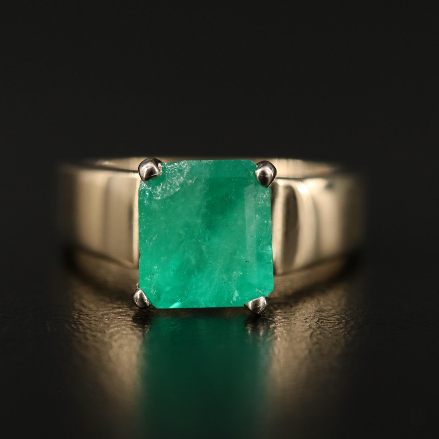 14K 3.50 CT Emerald Ring