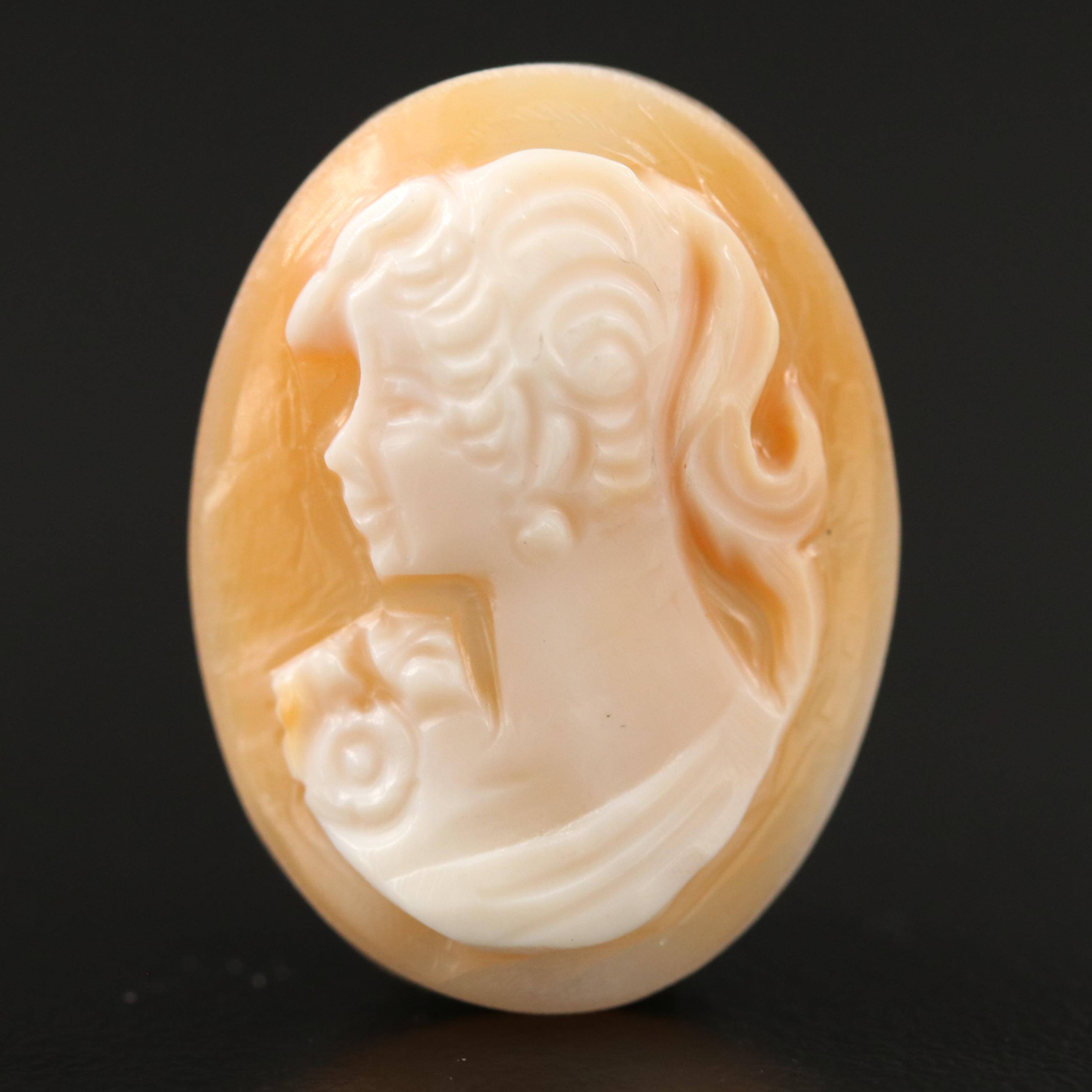 Loose 11.20 CT Shell Cameo