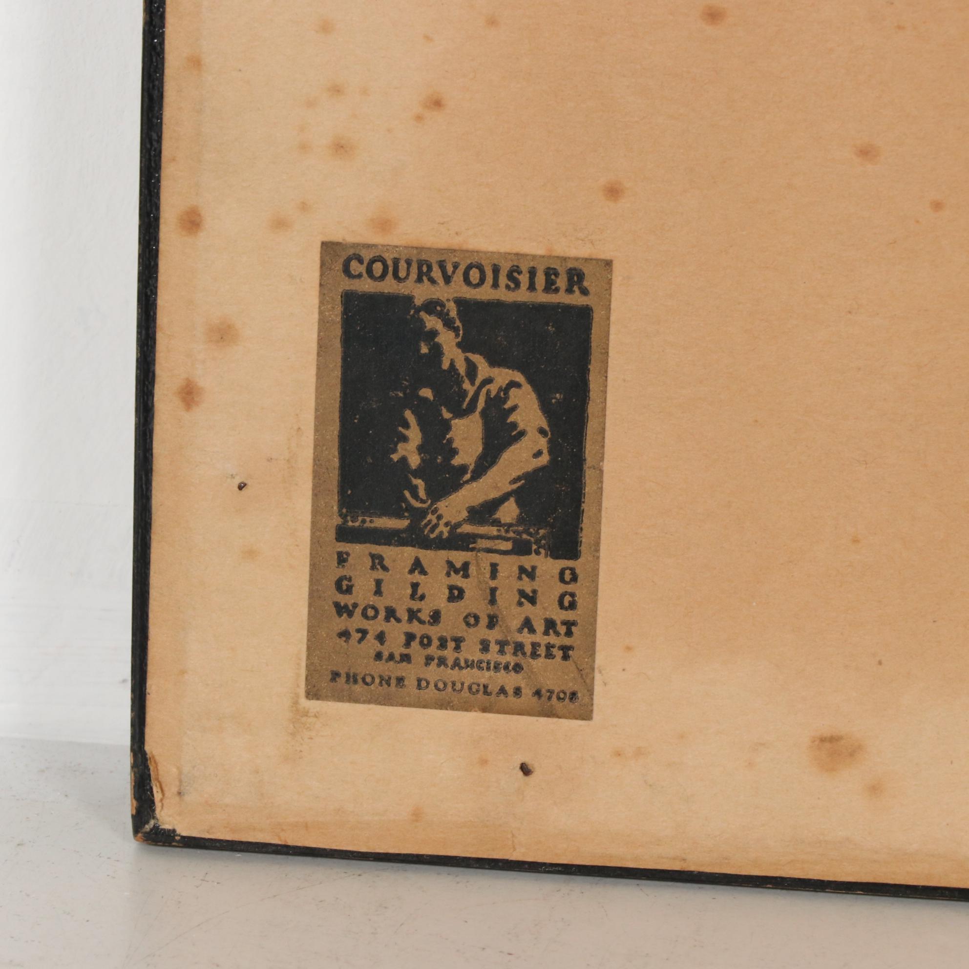 Ben Albert Benson Woodcut of Rural Landscape with Barn, 20th Century