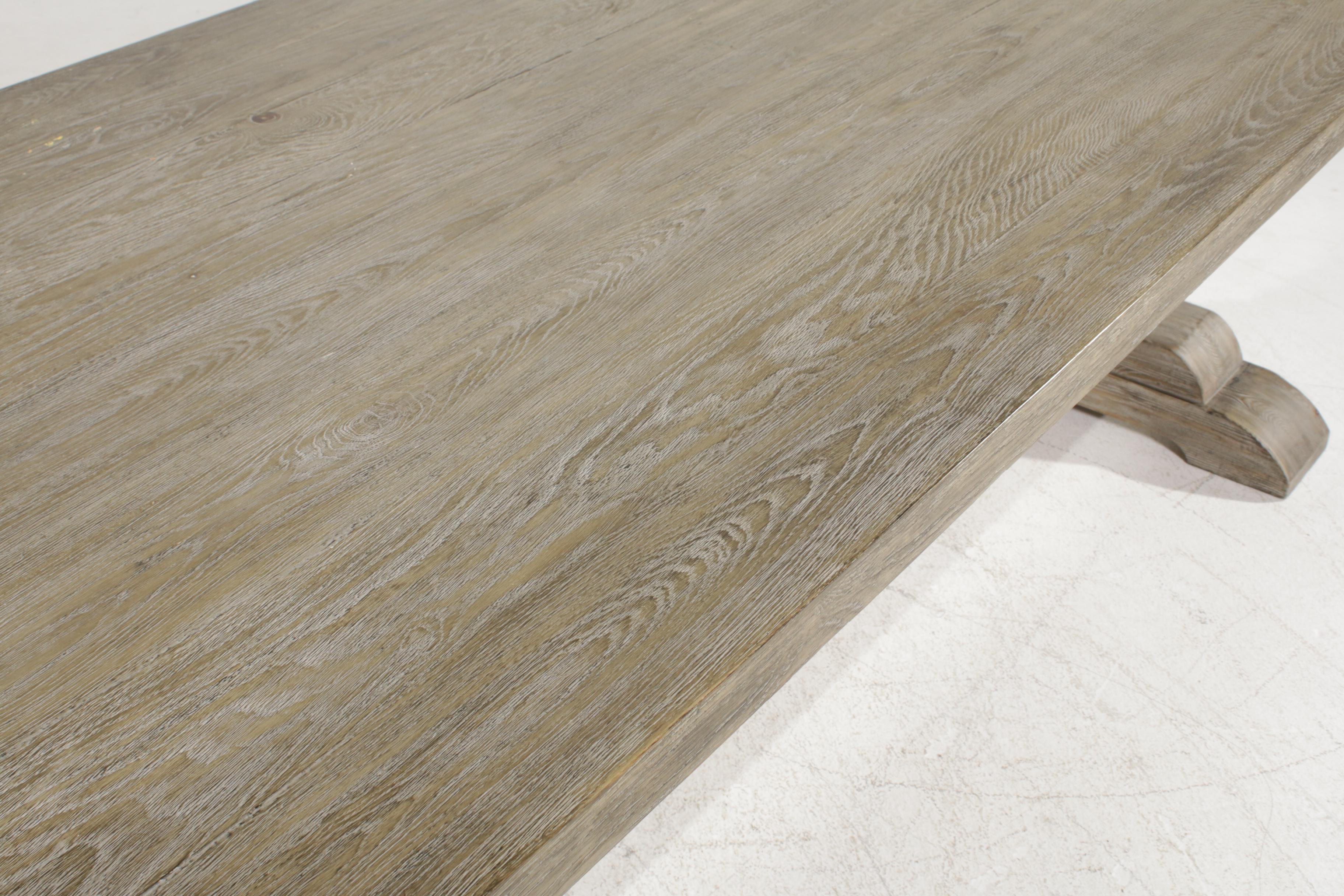 Arhaus Furniture "Kensington" Earl Grey-Finish Oak over Pine Dining Table