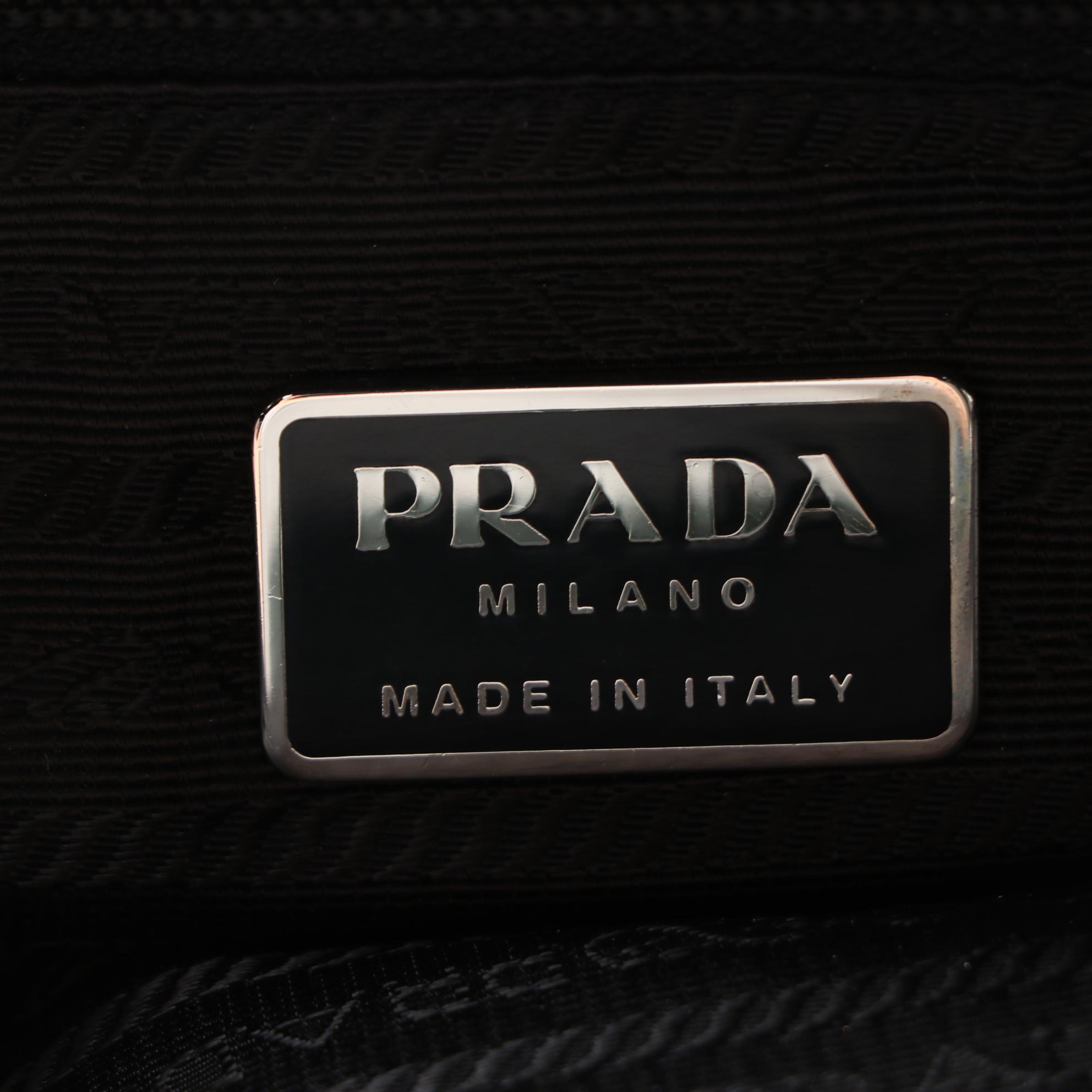 Prada Dark Teal Tessuto Nylon Dual Handle Bag