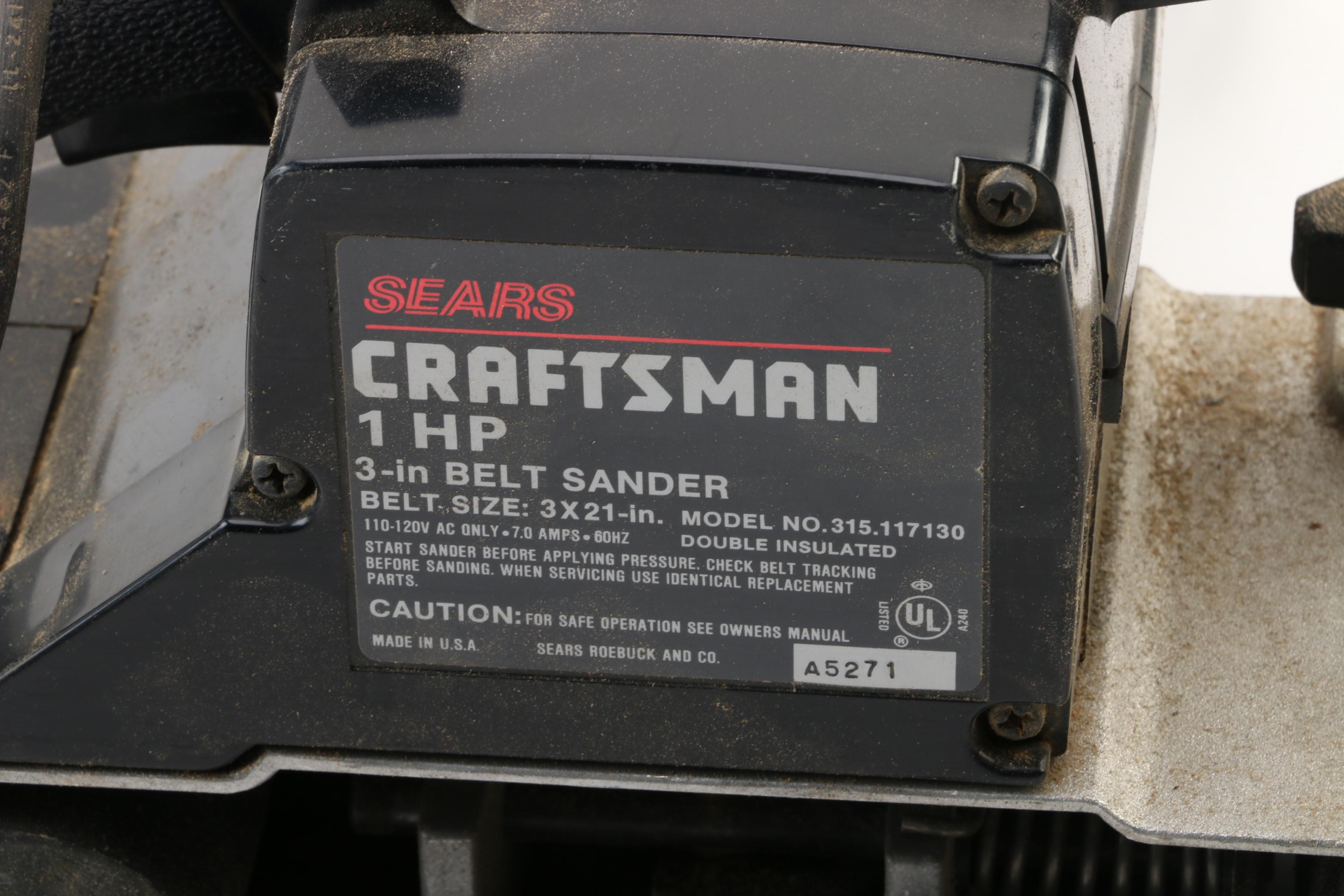 Sears Craftsman 1 HP 3" Belt Sander