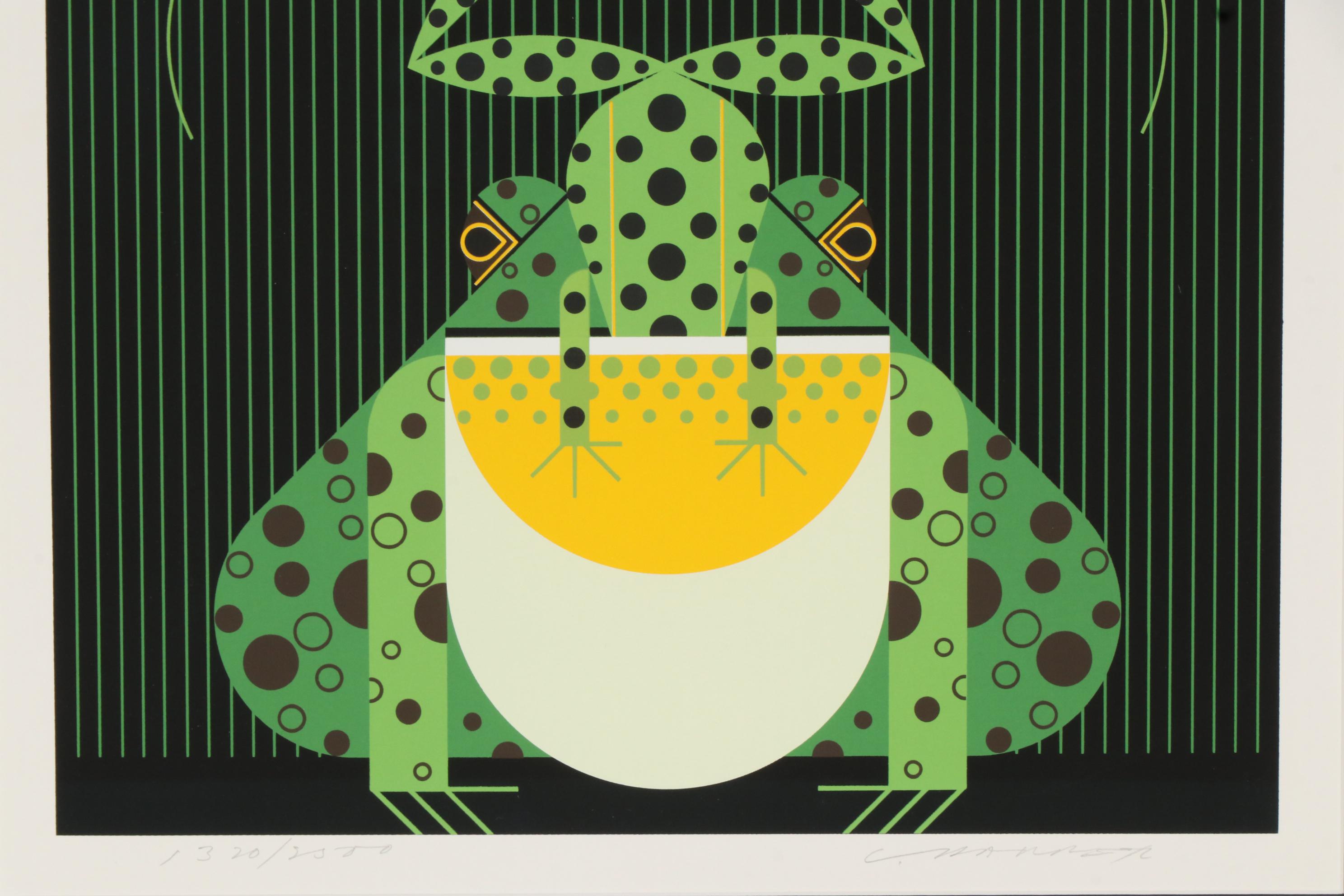Charley Harper Serigraph "Frog Eat Frog", circa 1977