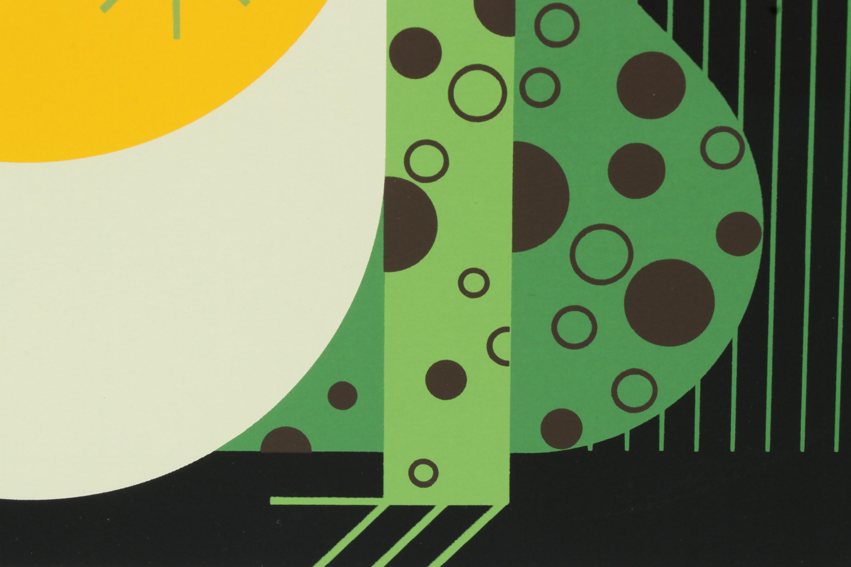 Charley Harper Serigraph "Frog Eat Frog", circa 1977