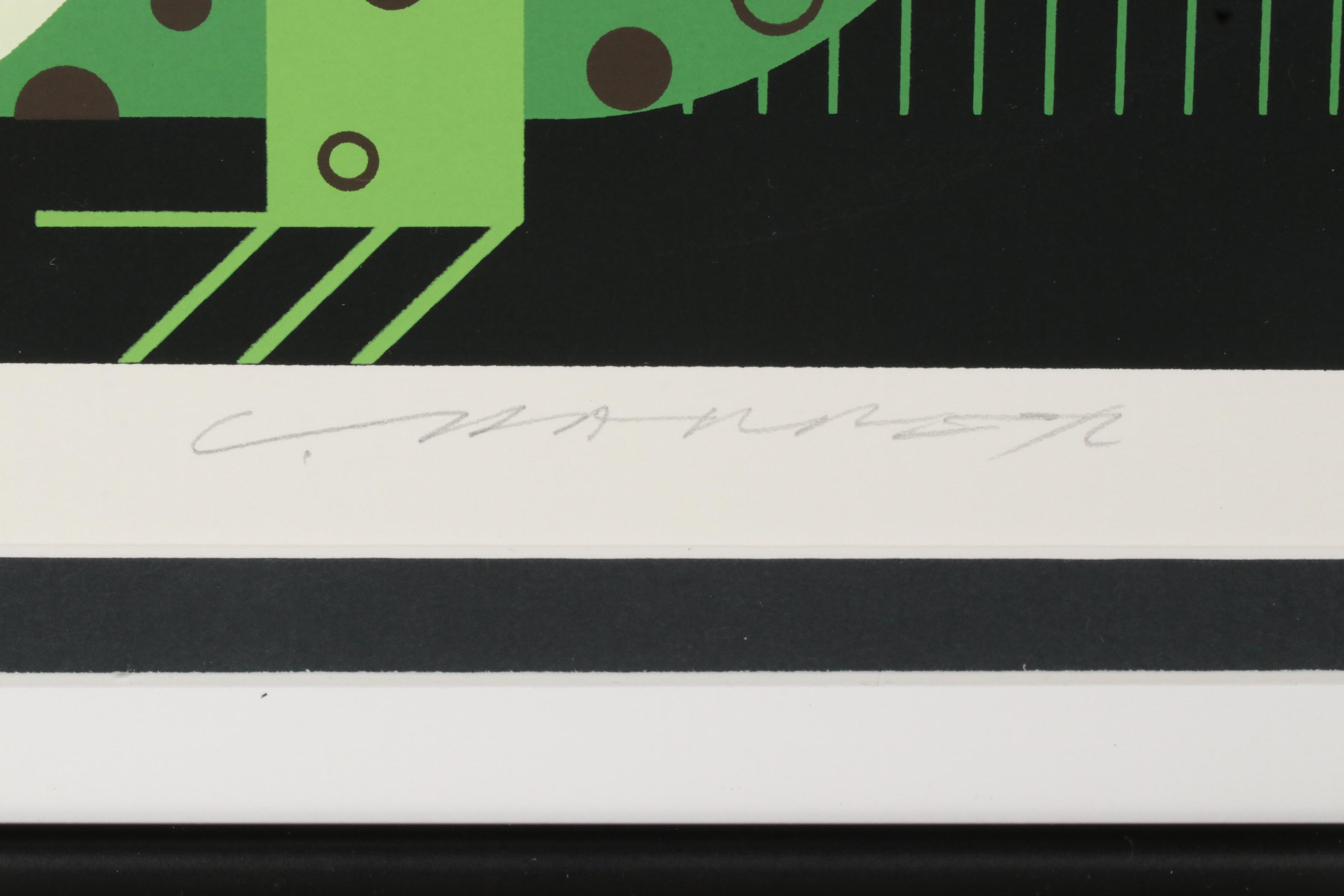 Charley Harper Serigraph "Frog Eat Frog", circa 1977