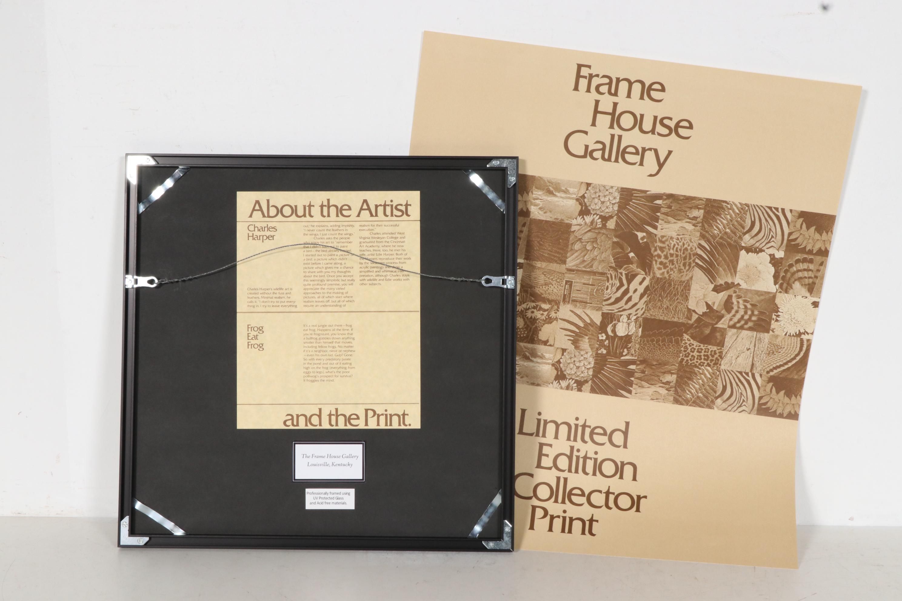 Charley Harper Serigraph "Frog Eat Frog", circa 1977