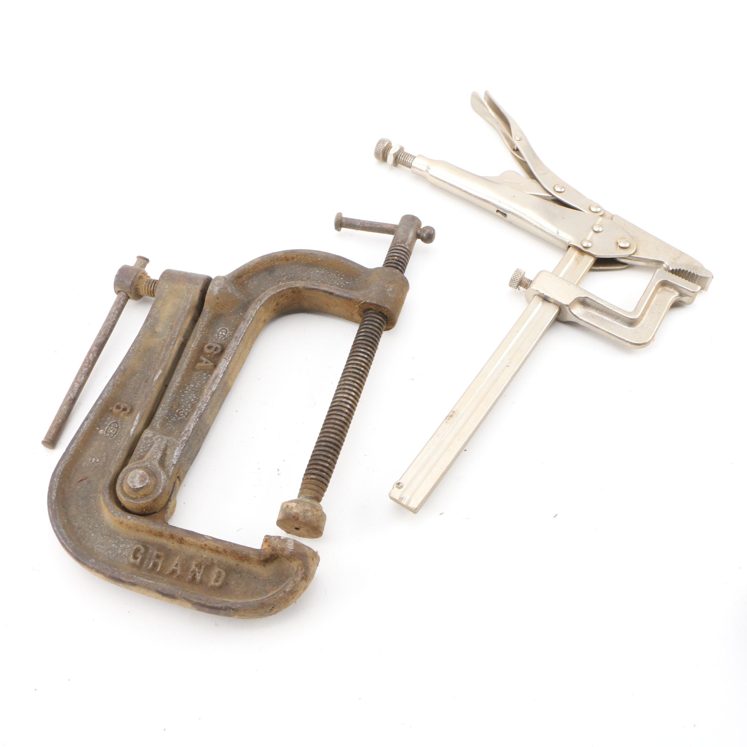Porta-Vise, Grand, B&C and Other Metal Clamps in Various Sizes