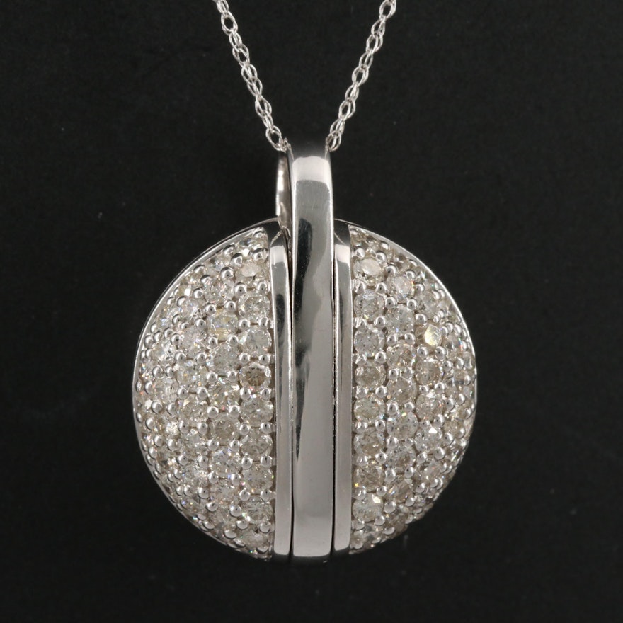 14K 1.70 CTW Diamond Pendant Necklace
