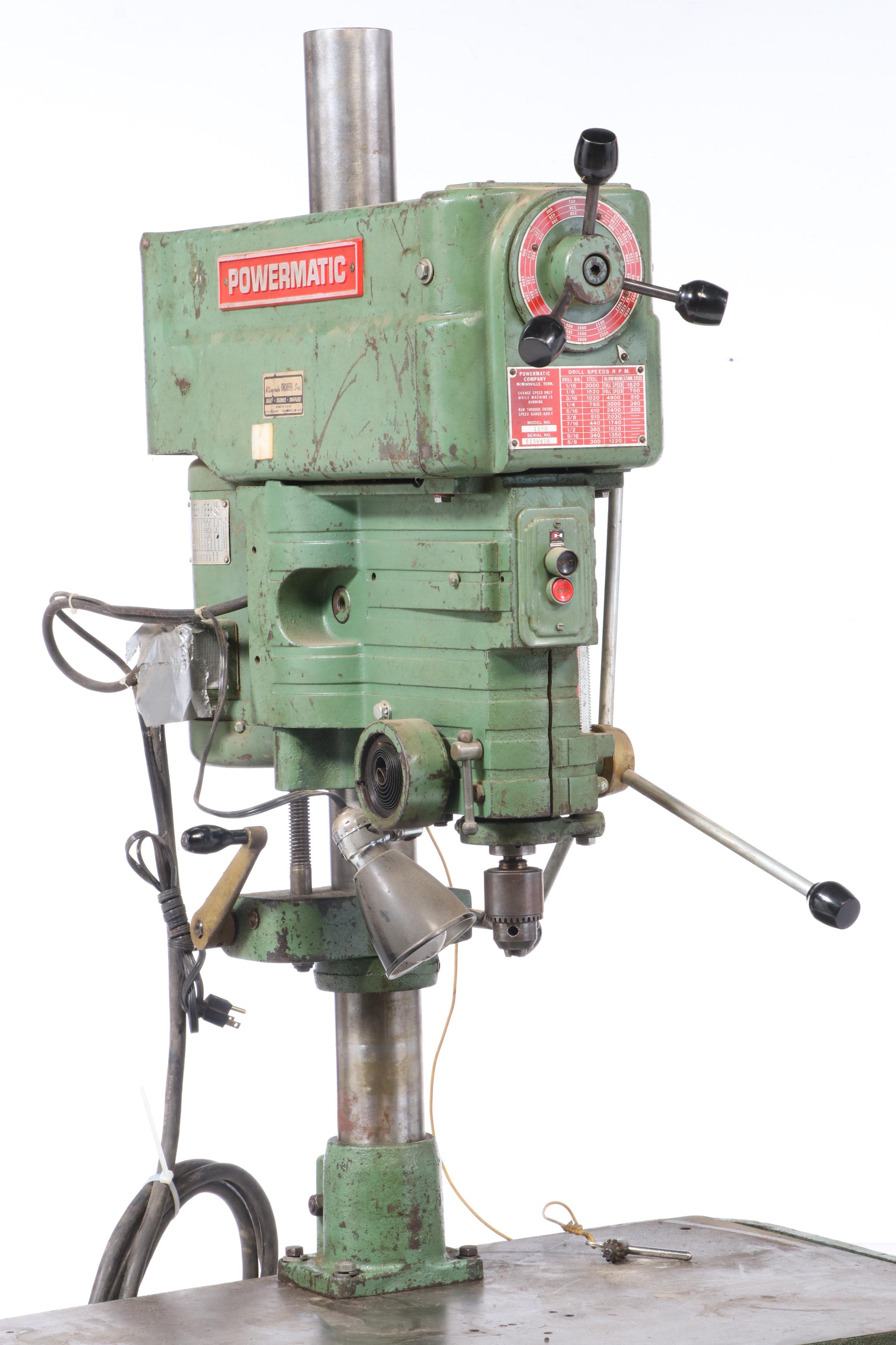 Powermatic Model 1150 Heavy Duty Electric Drill Press, Mid-20th Century