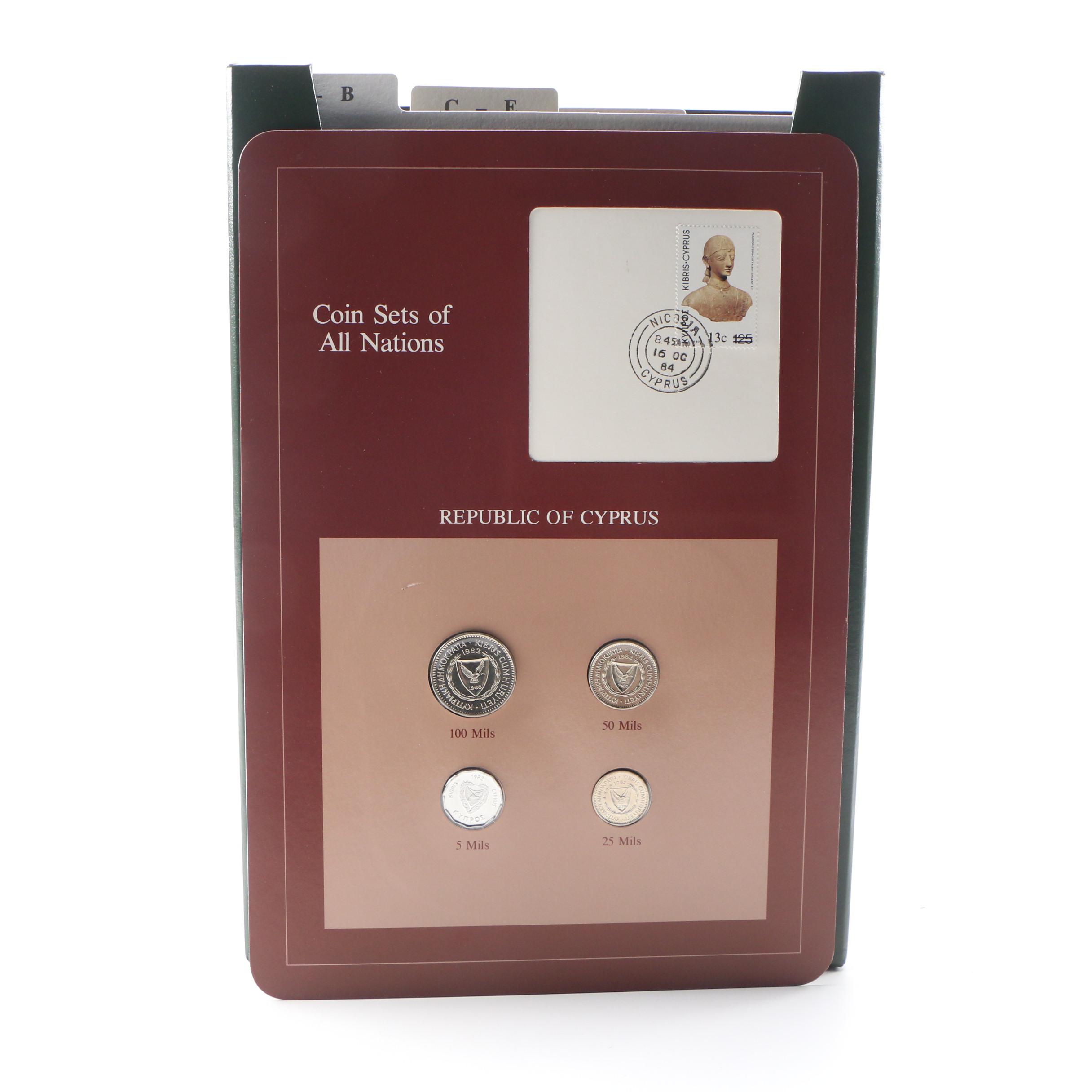 Franklin Mint "Coin Sets of All Nations" with Stamps Volumes 1–3