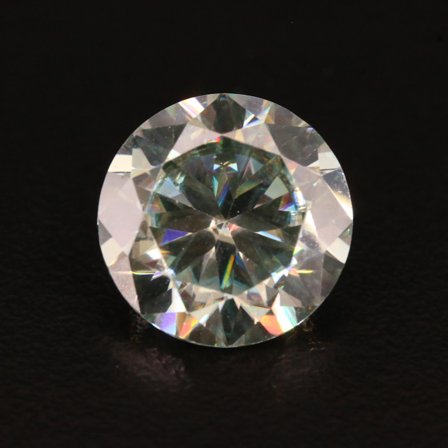 Loose 6.93 CT Round Faceted Moissanite