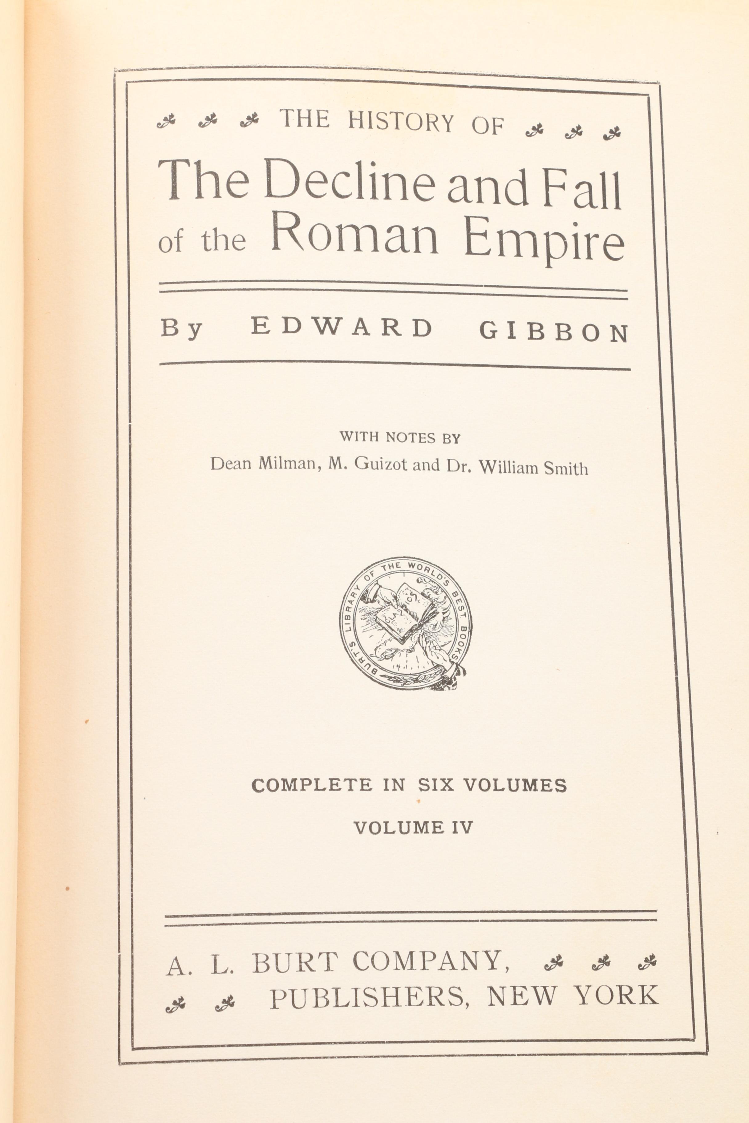 Complete "The Decline and Fall of the Roman Empire" by Edward Gibbon, c. 1900