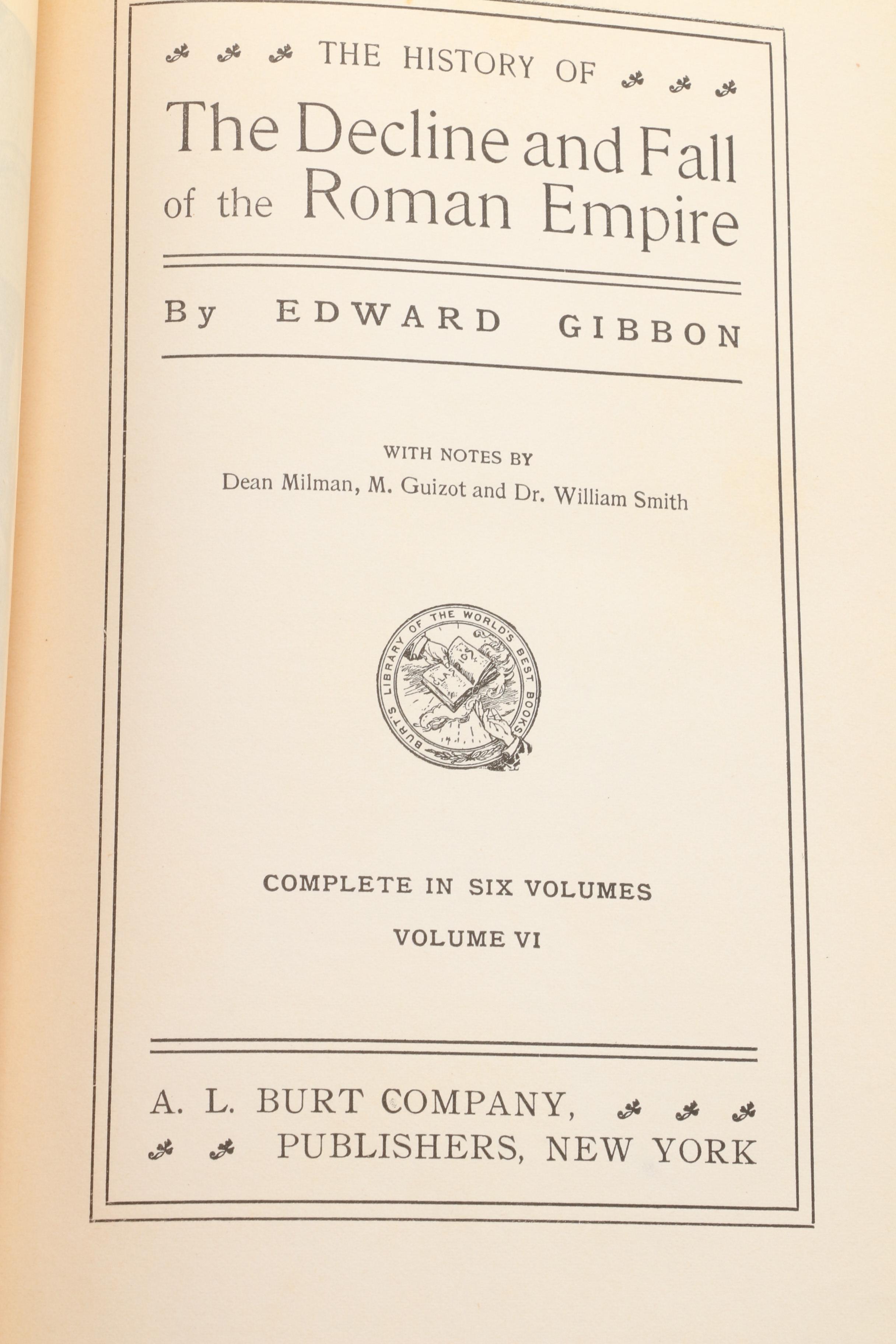 Complete "The Decline and Fall of the Roman Empire" by Edward Gibbon, c. 1900