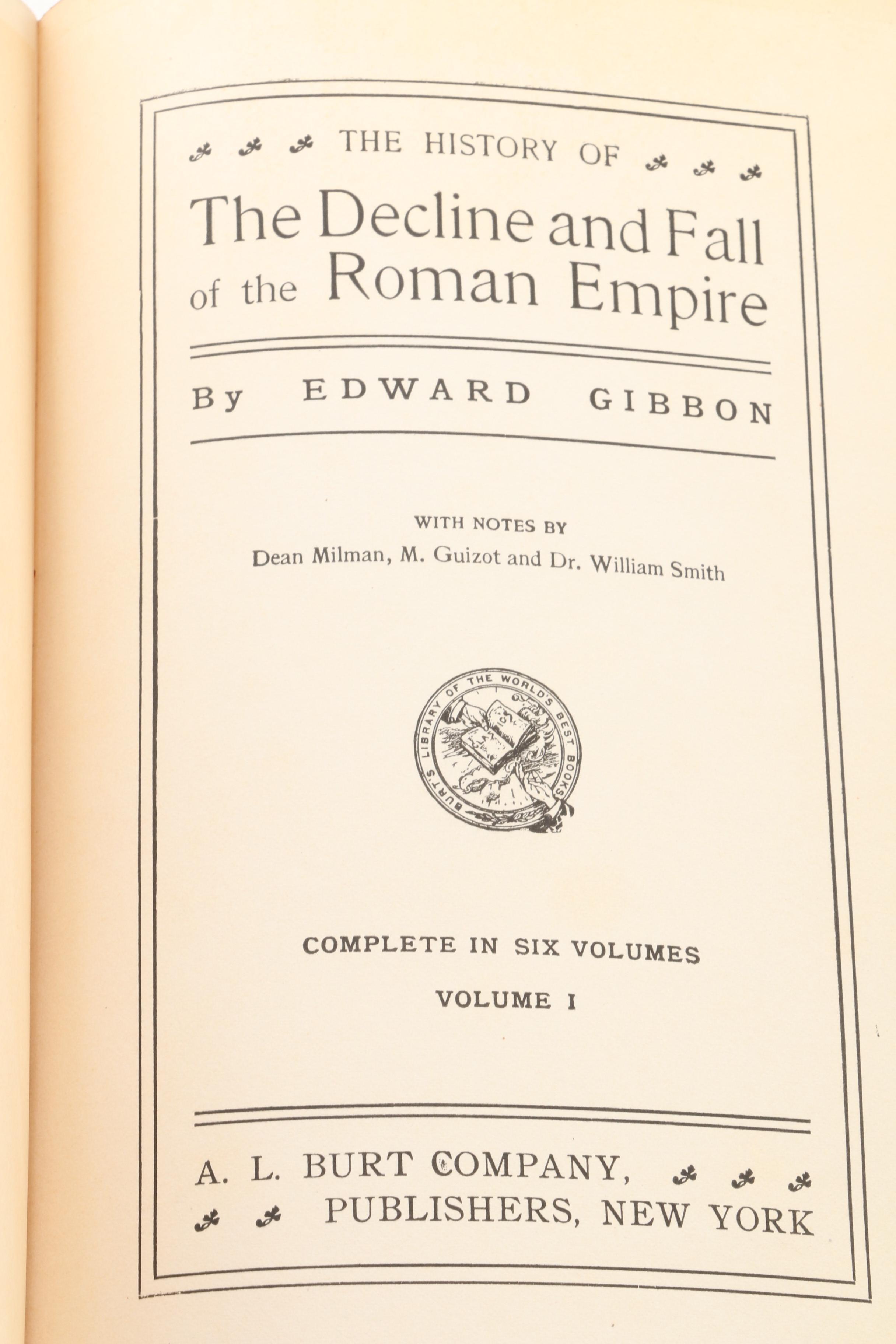 Complete "The Decline and Fall of the Roman Empire" by Edward Gibbon, c. 1900
