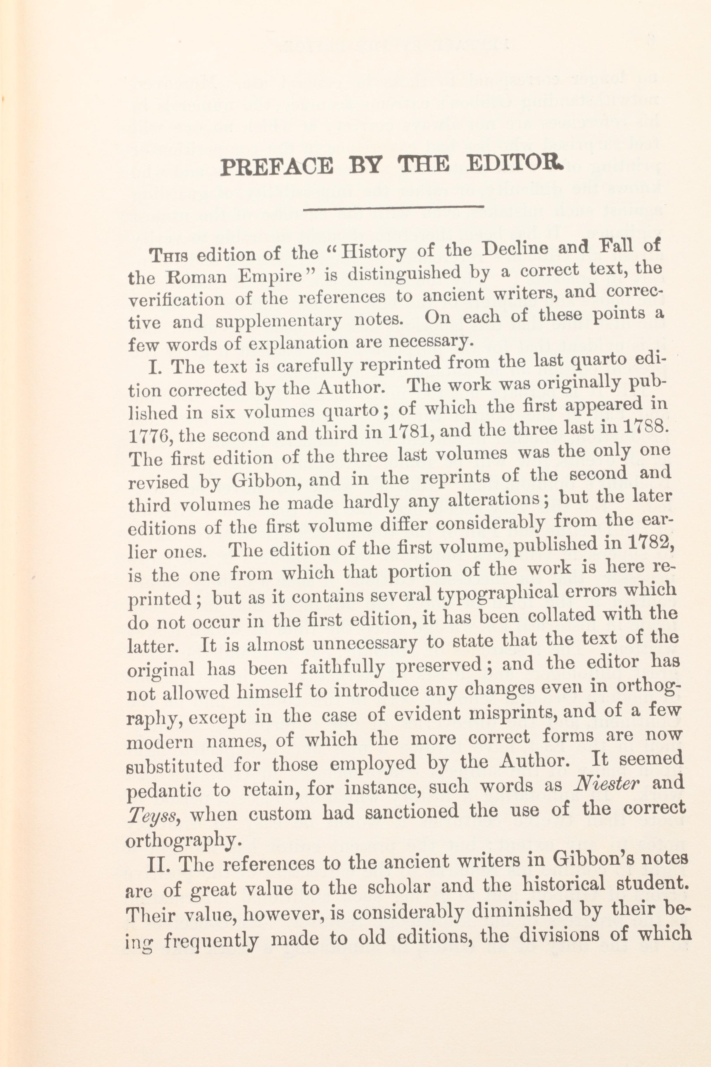 Complete "The Decline and Fall of the Roman Empire" by Edward Gibbon, c. 1900