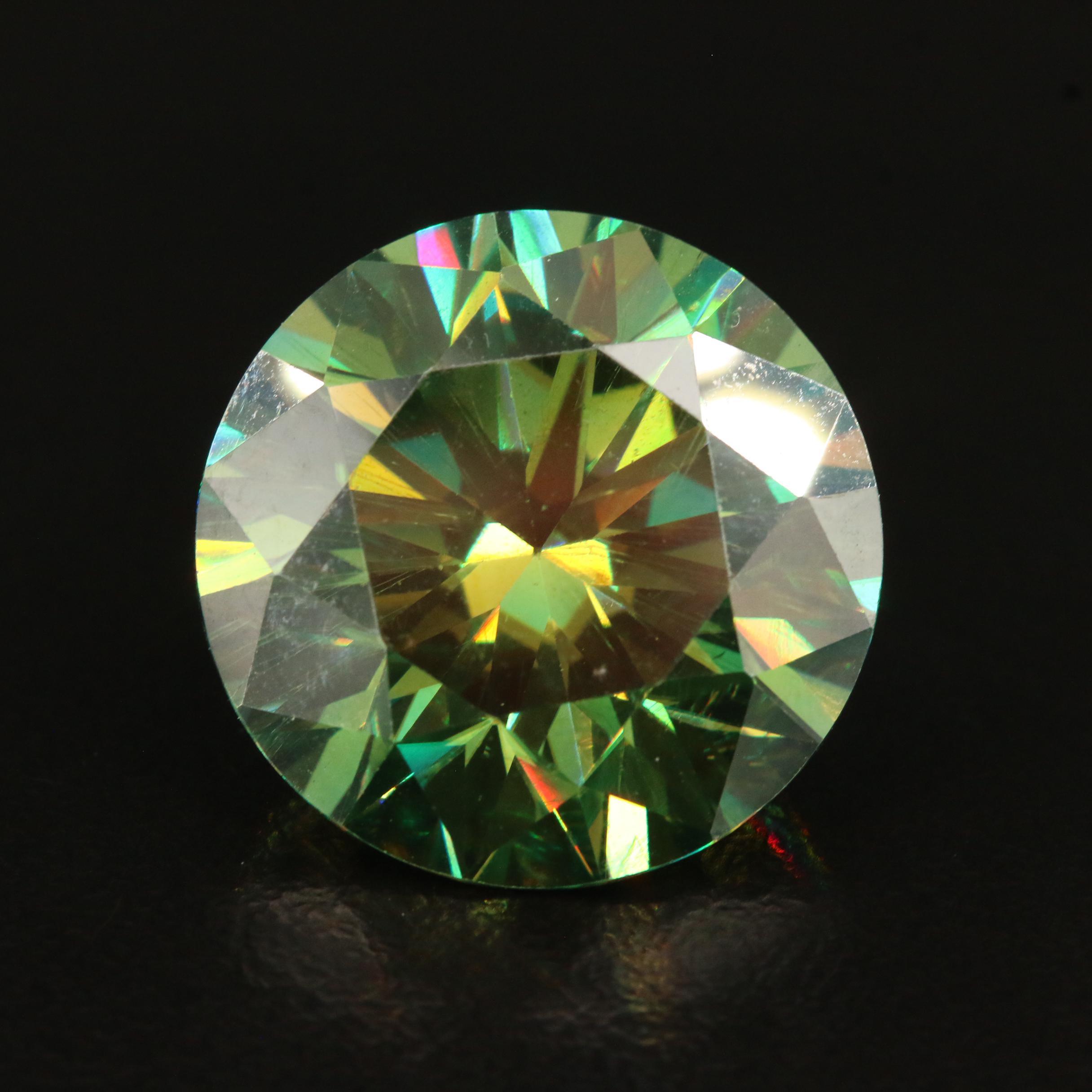 Loose Lab Grown 18.25 CT Round Faceted Moissanite